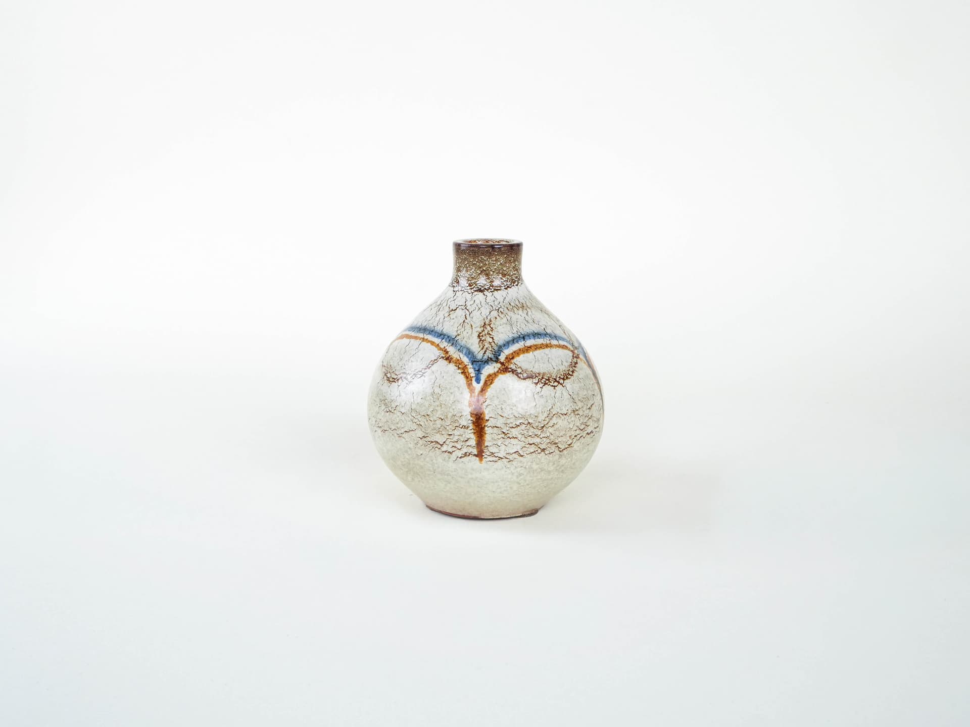 Vase, mid-century modern, beige, ceramics, Italy, 1960s. - 225829