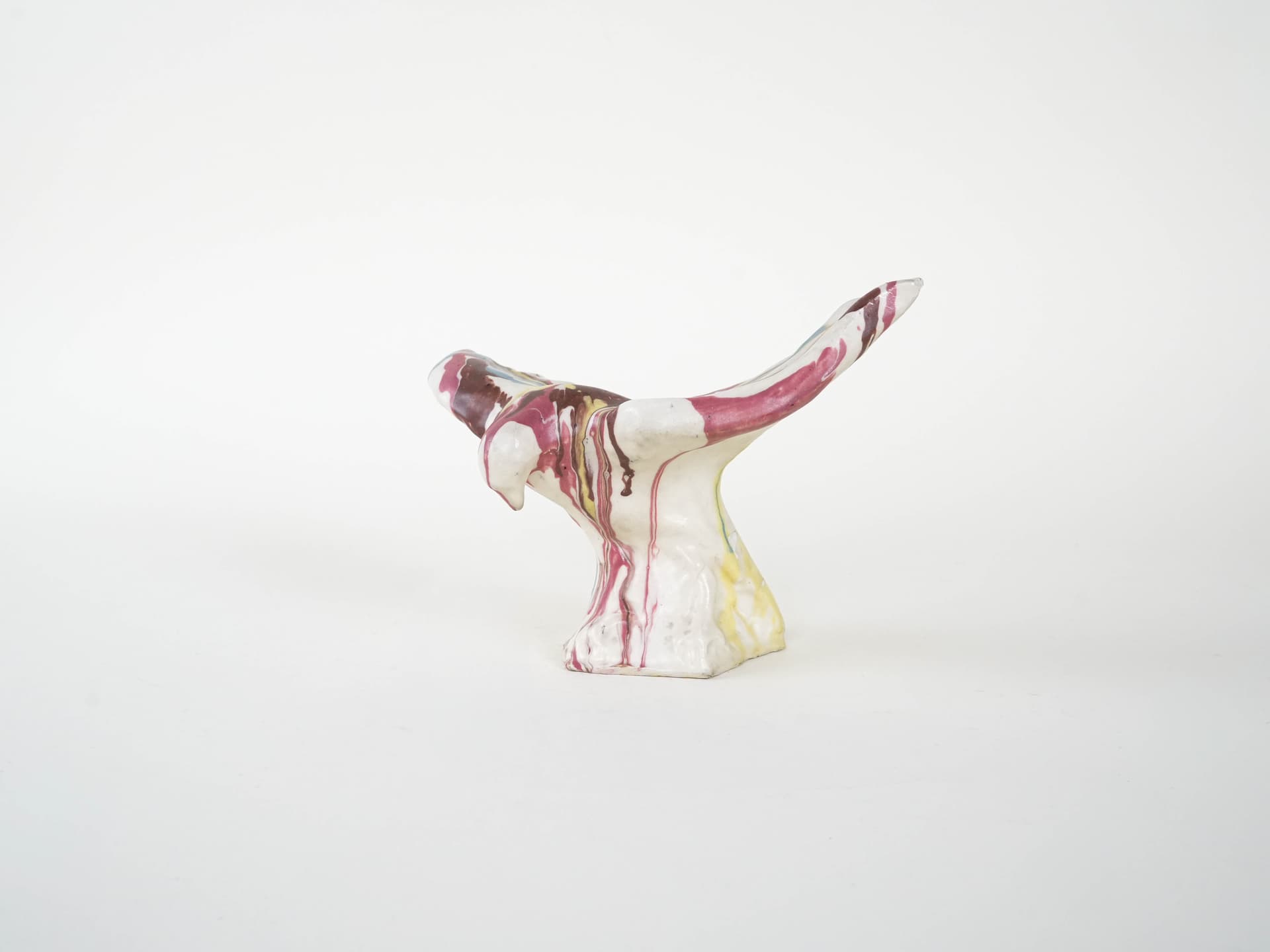 Rzeźba ptak, multikolor, ceramika, proj. F. Ferroni, Włochy, lata 70. - 225896