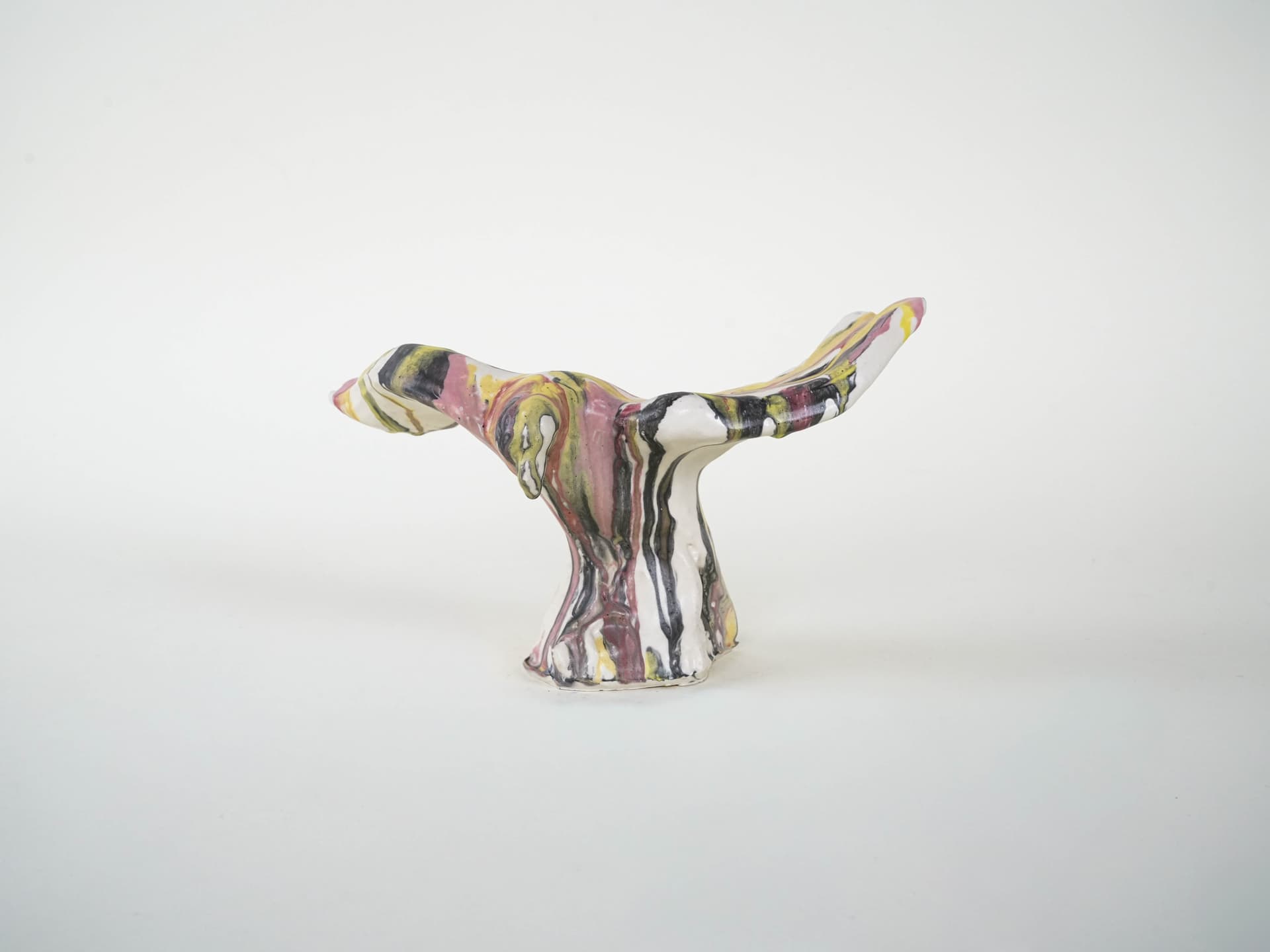 Rzeźba ptak, multikolor, ceramika, proj. F. Ferroni, Włochy, lata 70. - 225906