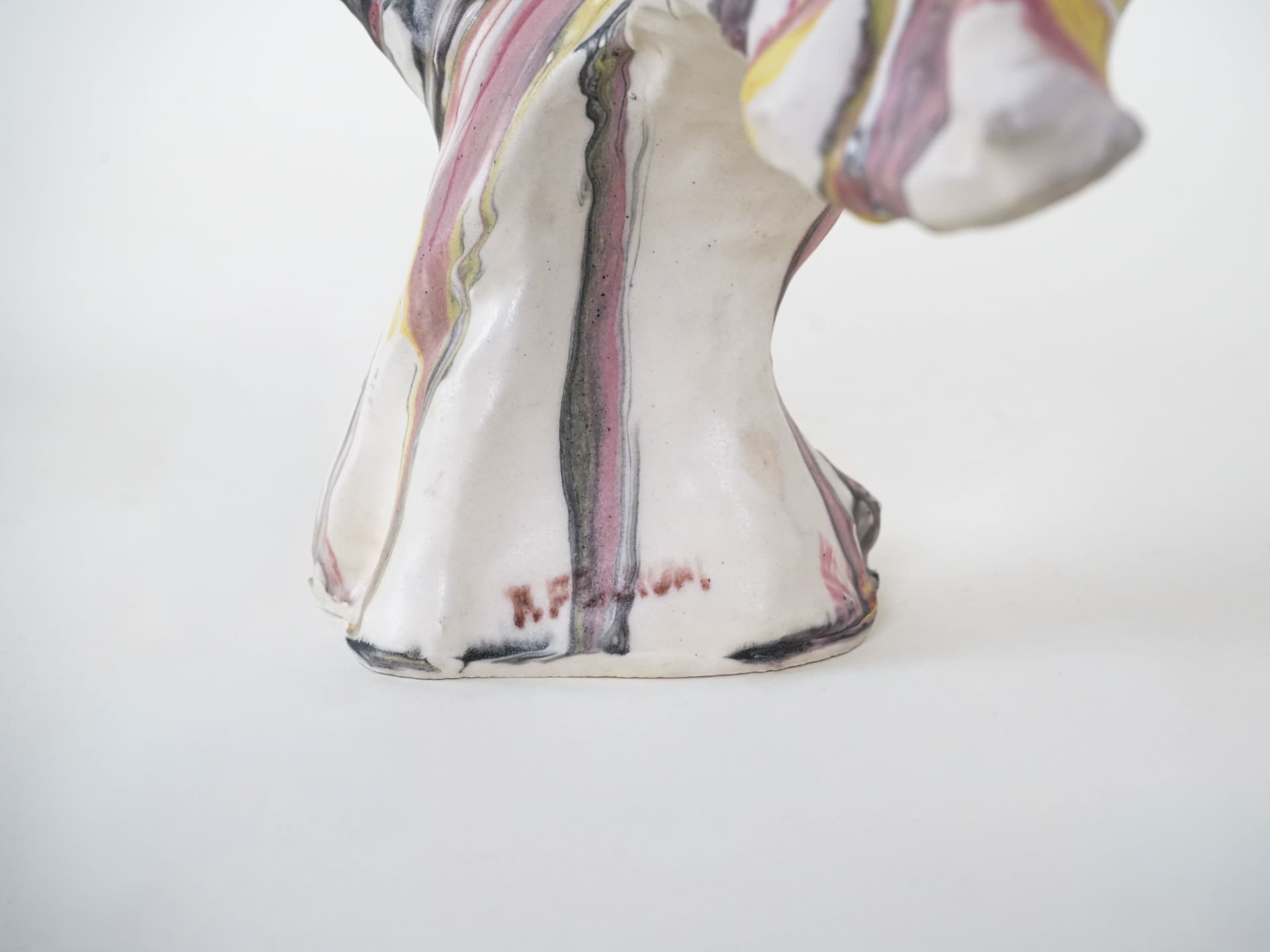 Rzeźba ptak, multikolor, ceramika, proj. F. Ferroni, Włochy, lata 70. - 225904