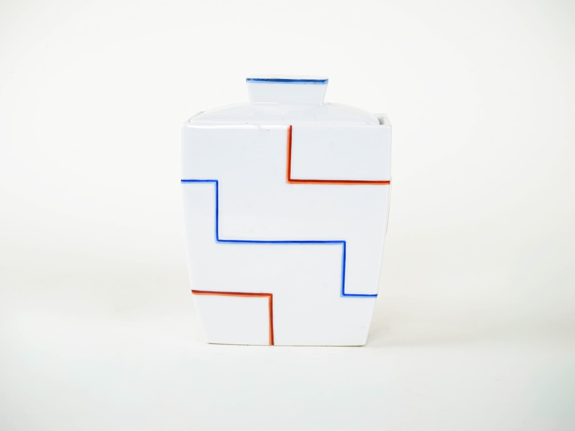 Wazon modernistyczny, biały, ceramika, Włochy, lata 70. - 225922