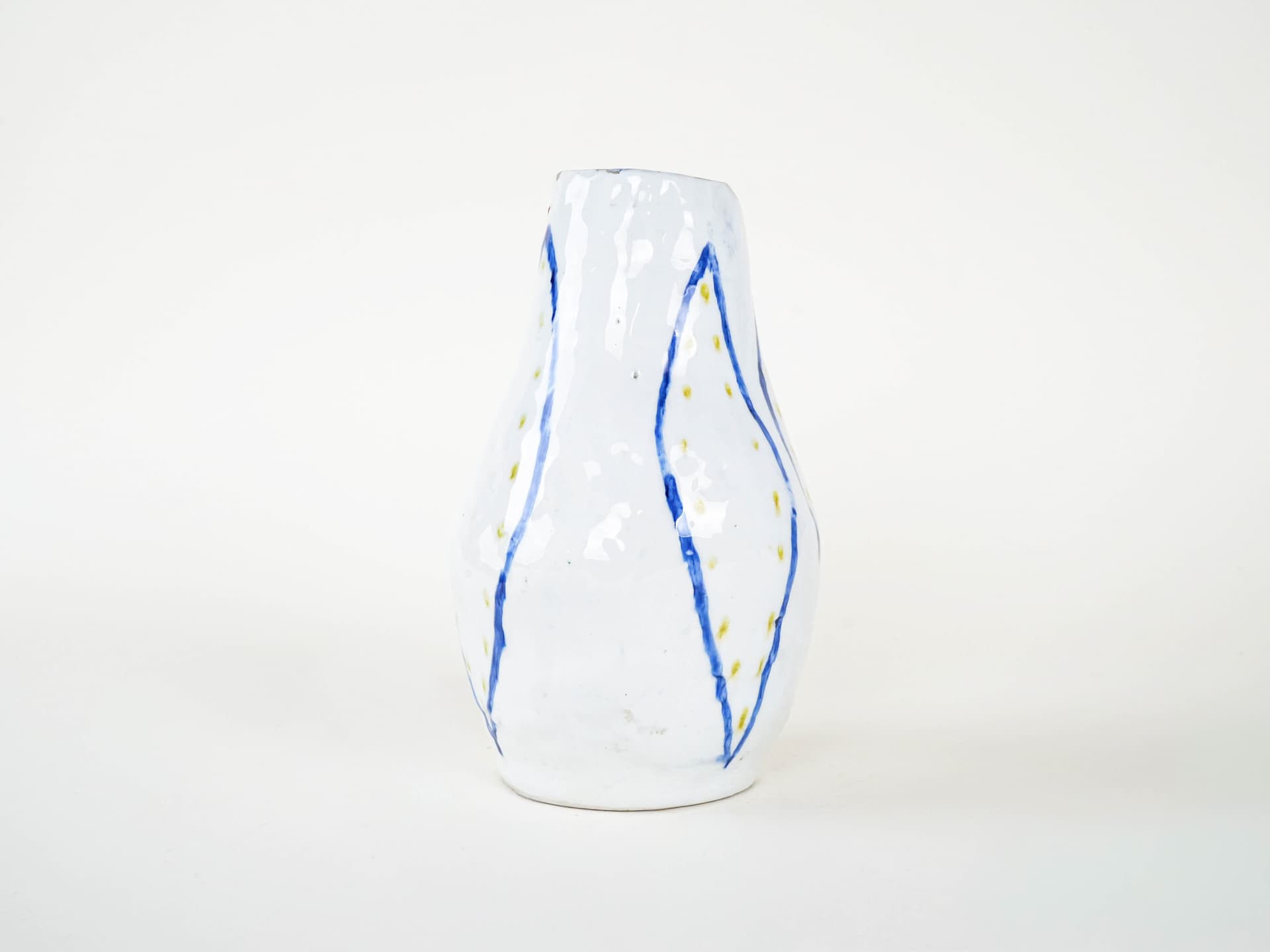 Vase, white ceramic, Italy, 1960s. - 225929