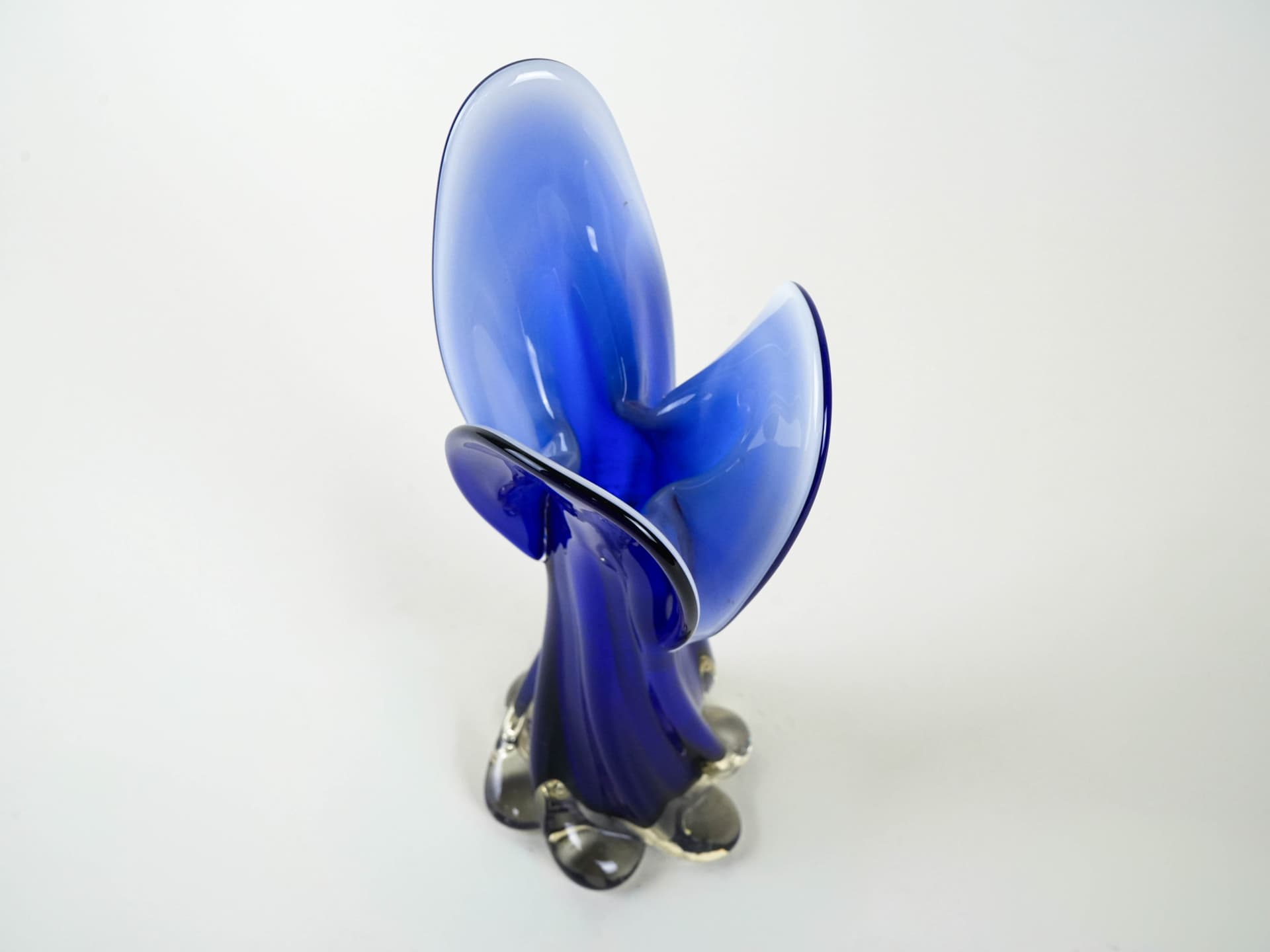 Vase Murano, blue glass, Italy, 1960s. - 225966