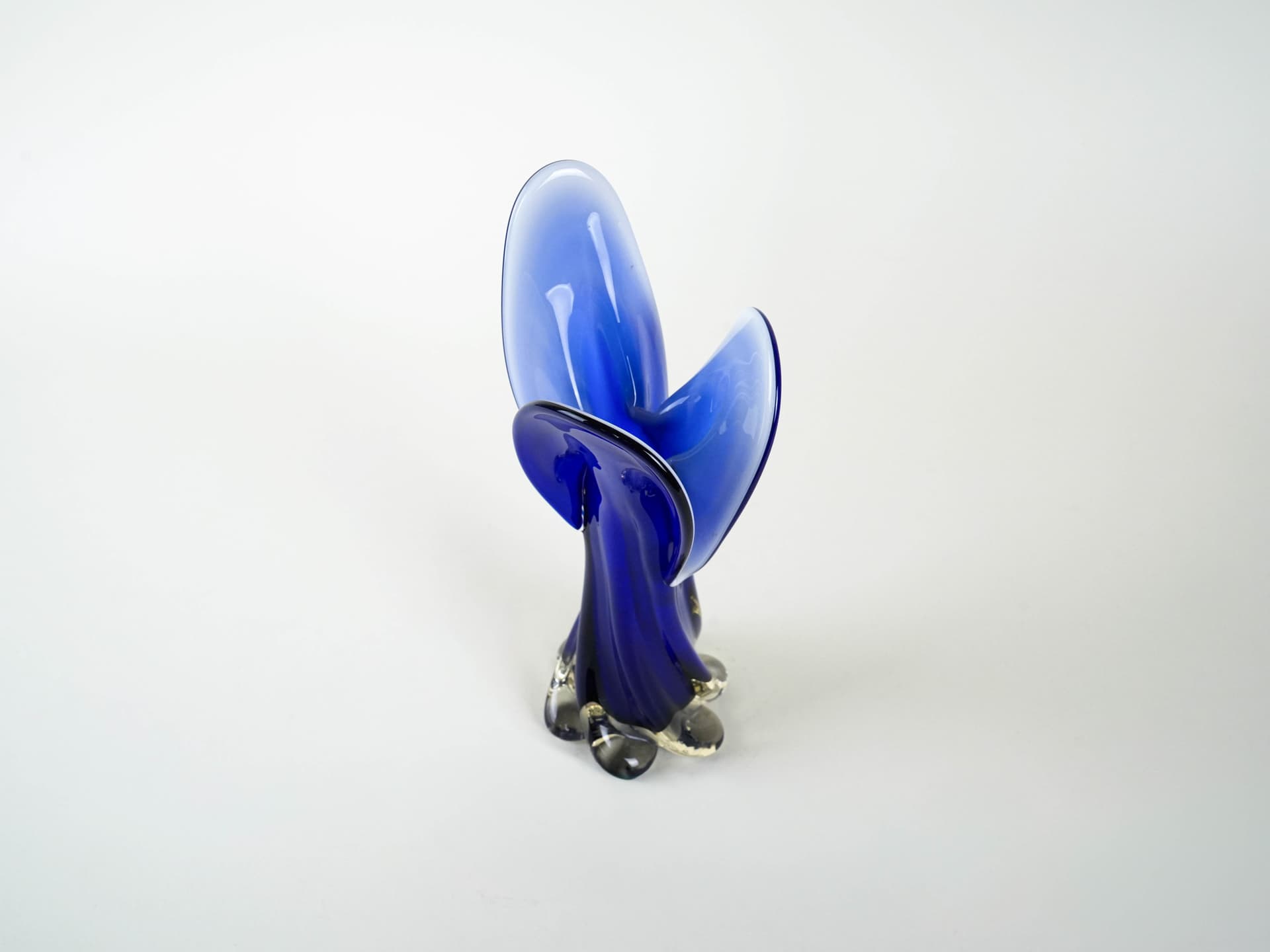 Vase Murano, blue glass, Italy, 1960s. - 225965