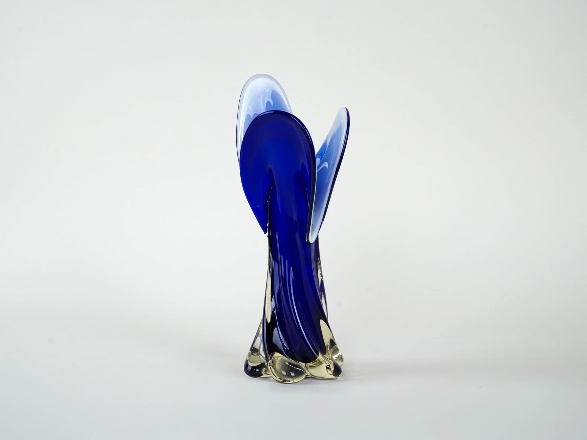 Vase Murano, blue glass, Italy, 1960s. - 225963