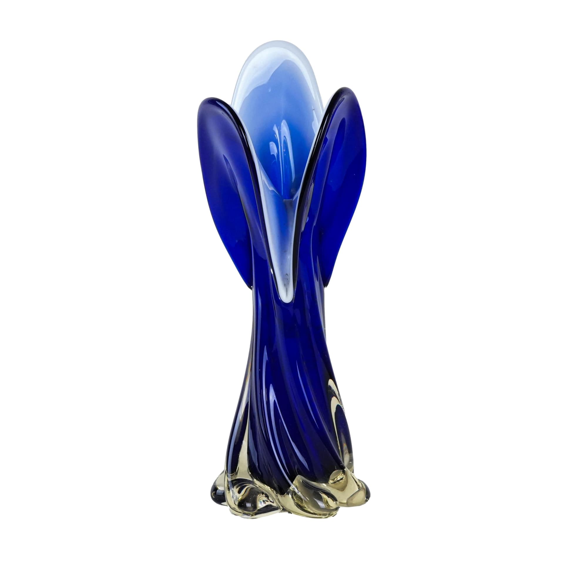 Vase Murano, blue glass, Italy, 1960s.