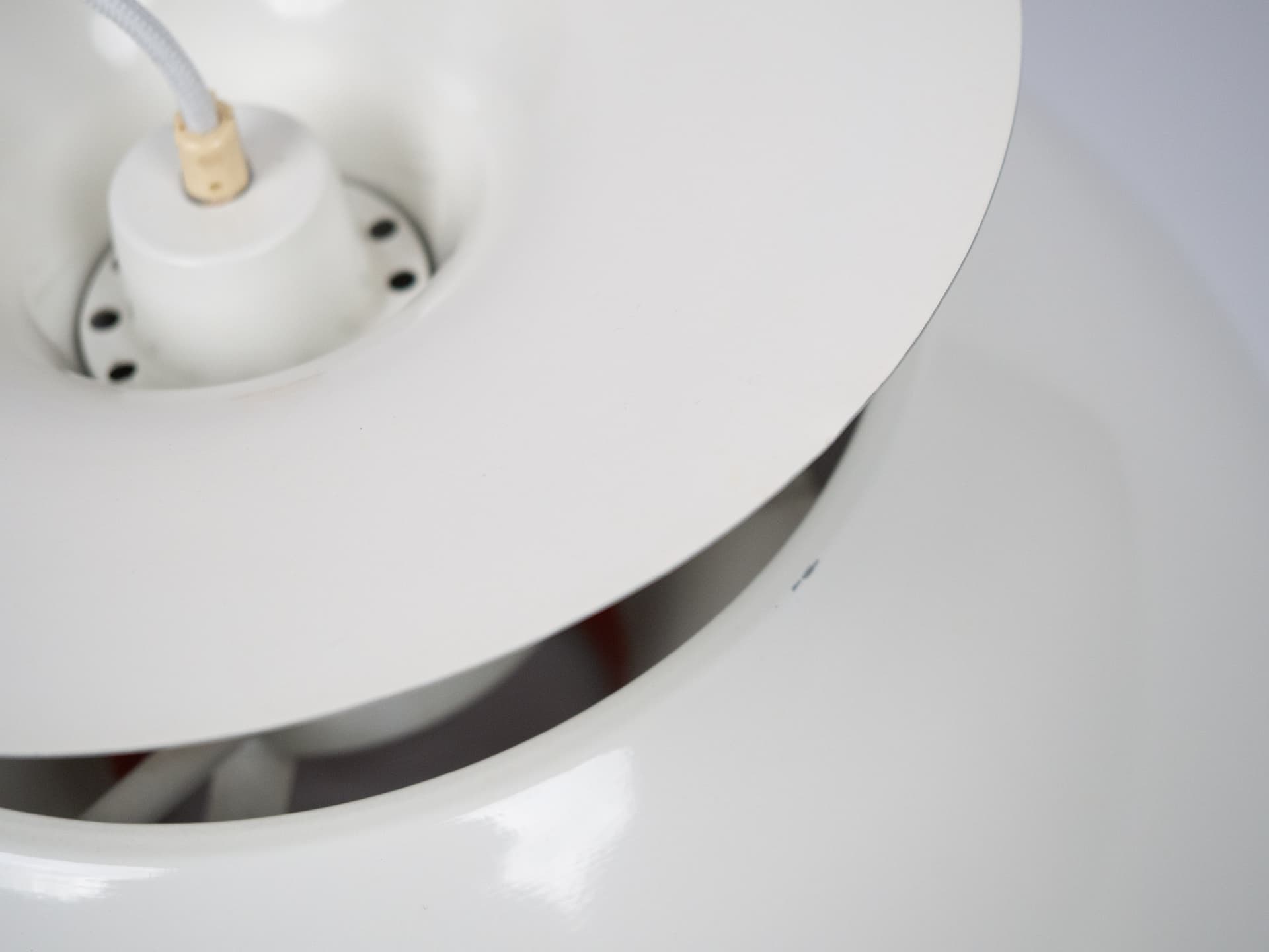 Lampa wisząca space age, pomarańczowy, metal, Dania, lata 70. - 226110