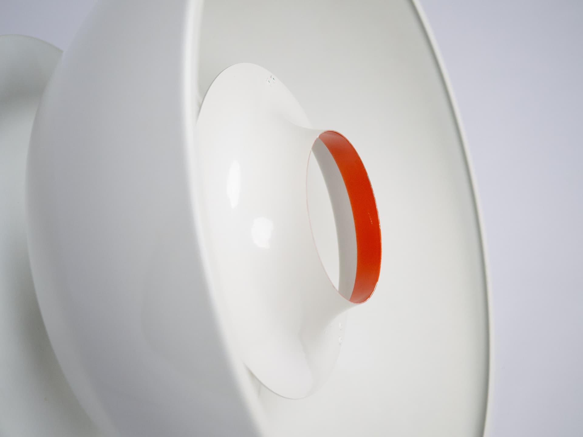 Lampa wisząca space age, pomarańczowy, metal, Dania, lata 70. - 226111