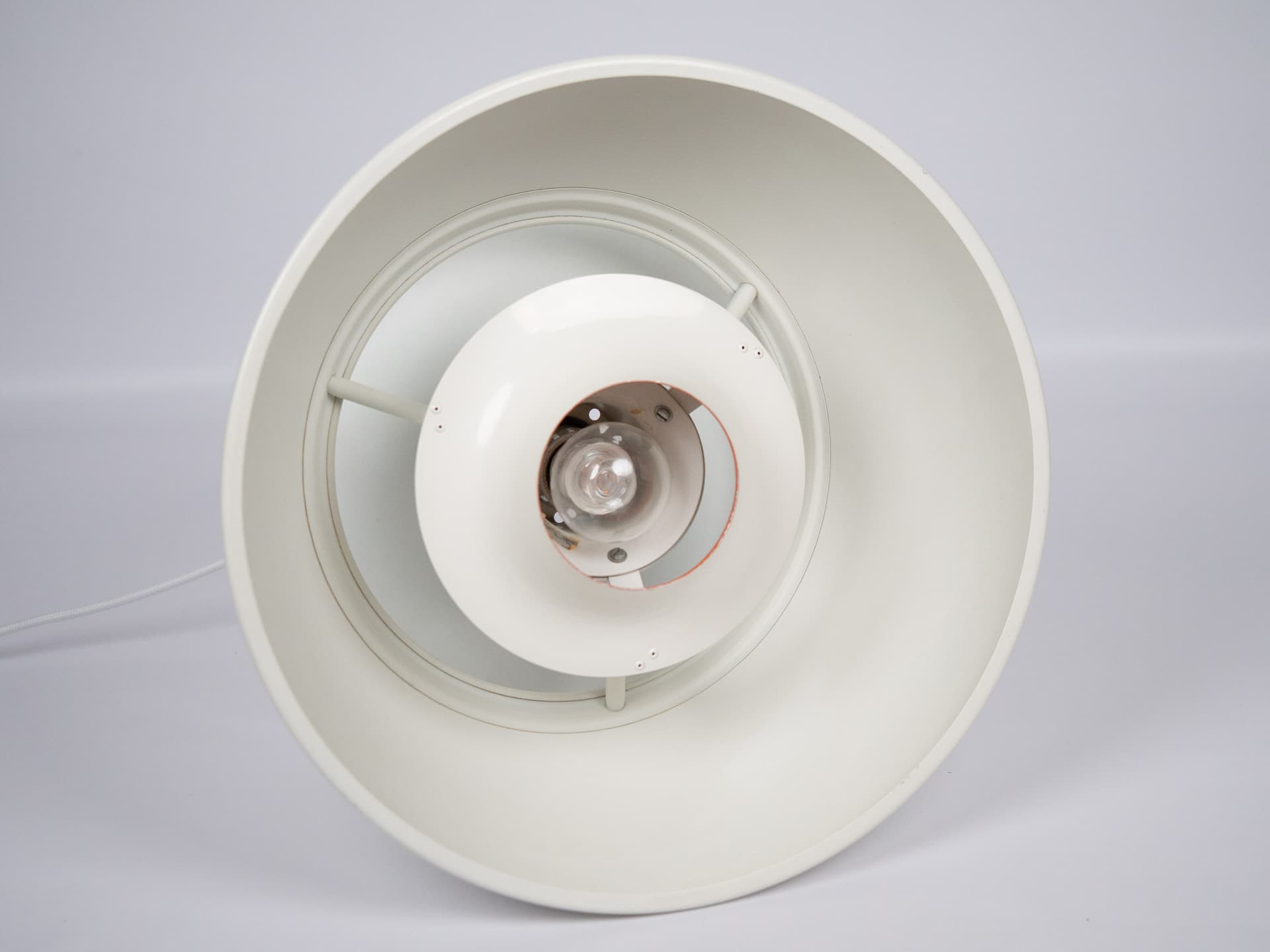 Lampa wisząca space age, pomarańczowy, metal, Dania, lata 70. - 226108