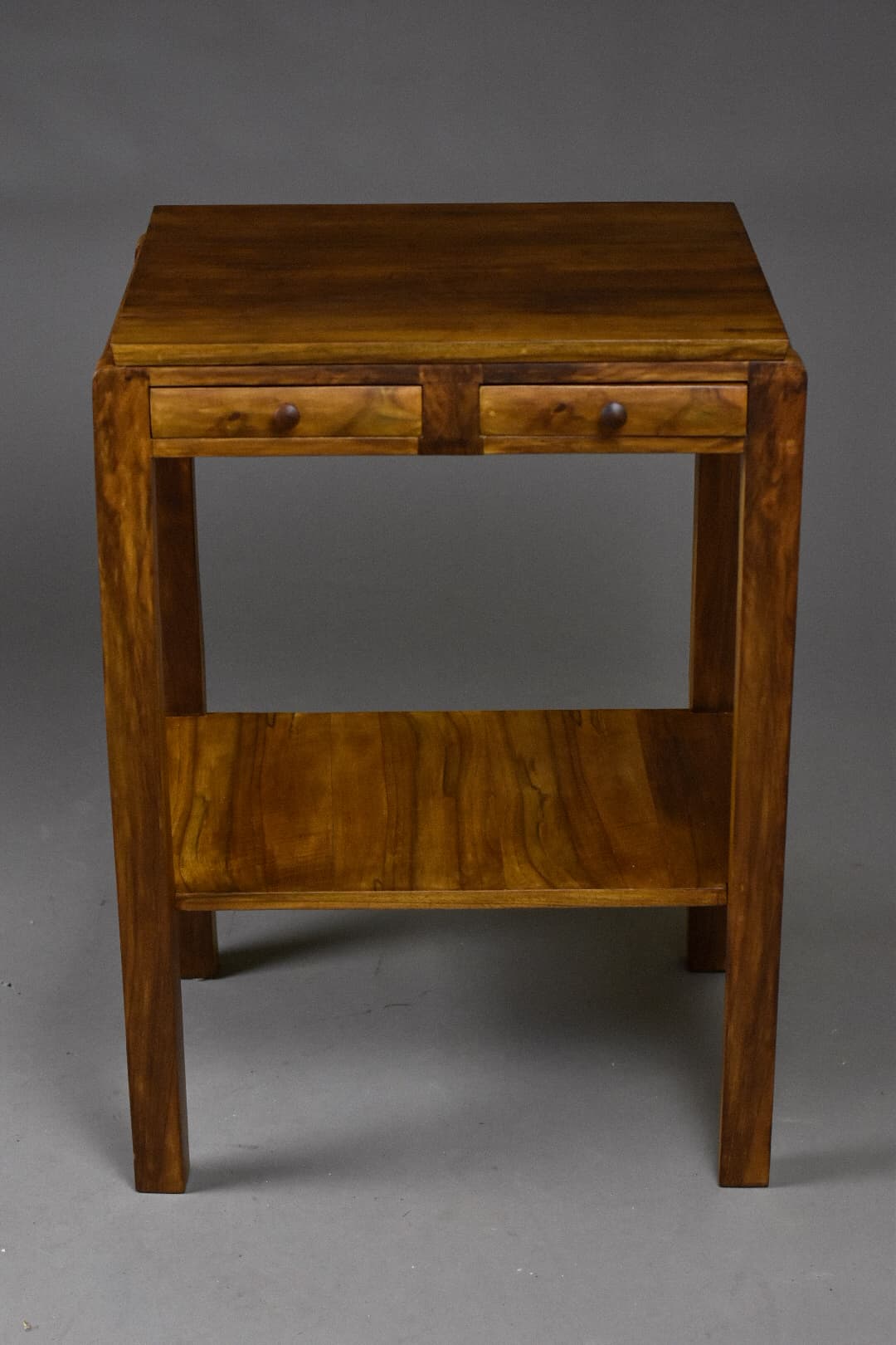 Modernist console, brown walnut, Poland, 1930s. - 226144