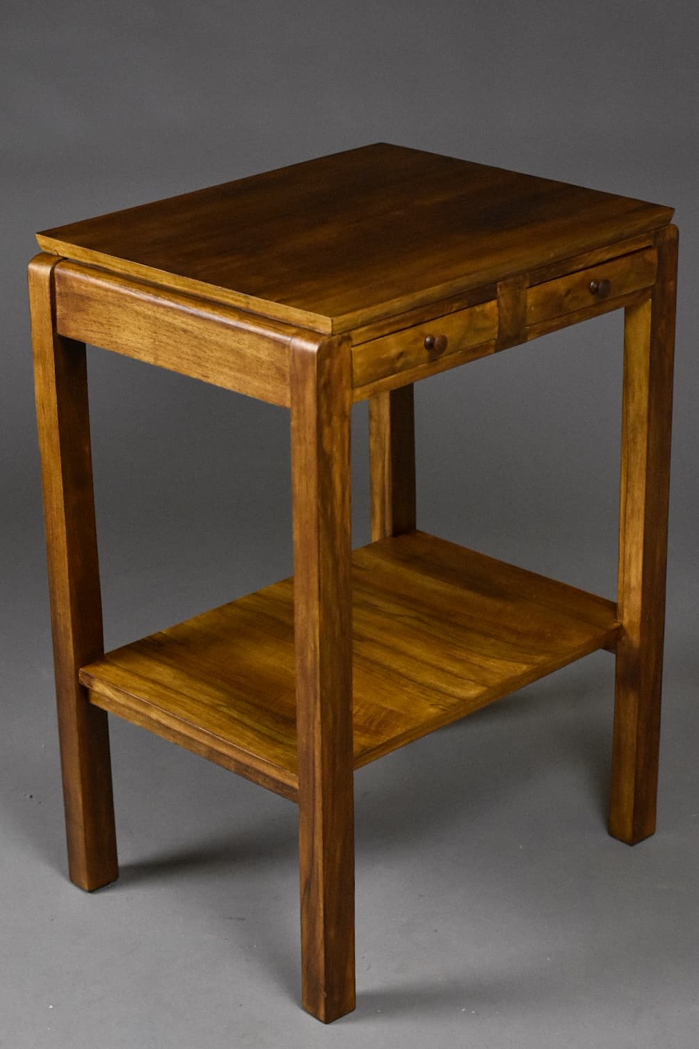 Modernist console, brown walnut, Poland, 1930s. - 226138