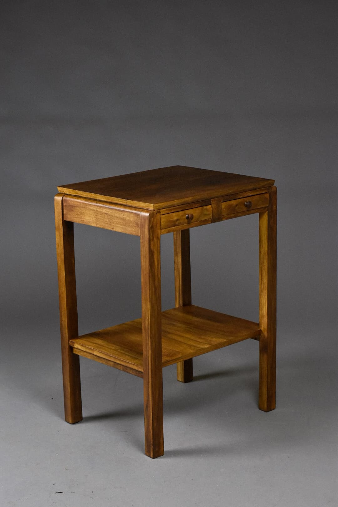 Modernist console, brown walnut, Poland, 1930s. - 226136
