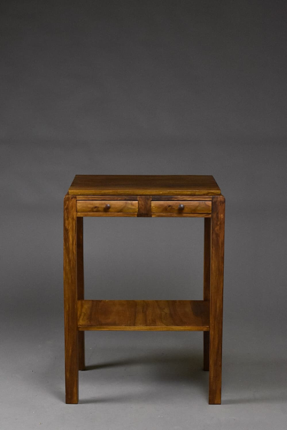 Modernist console, brown walnut, Poland, 1930s. - 226137