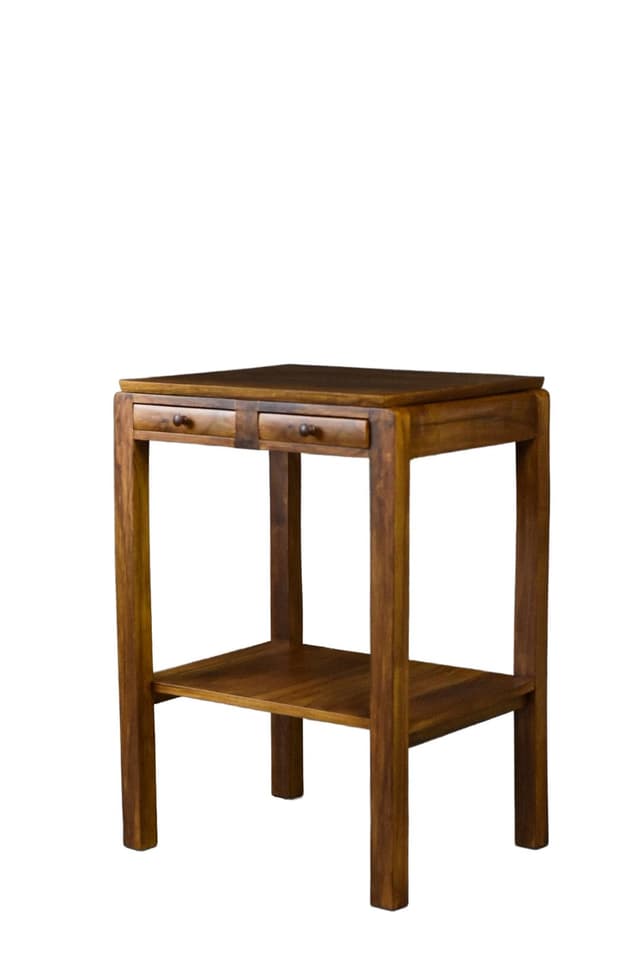 Modernist console, brown walnut, Poland, 1930s. - DIMENSION