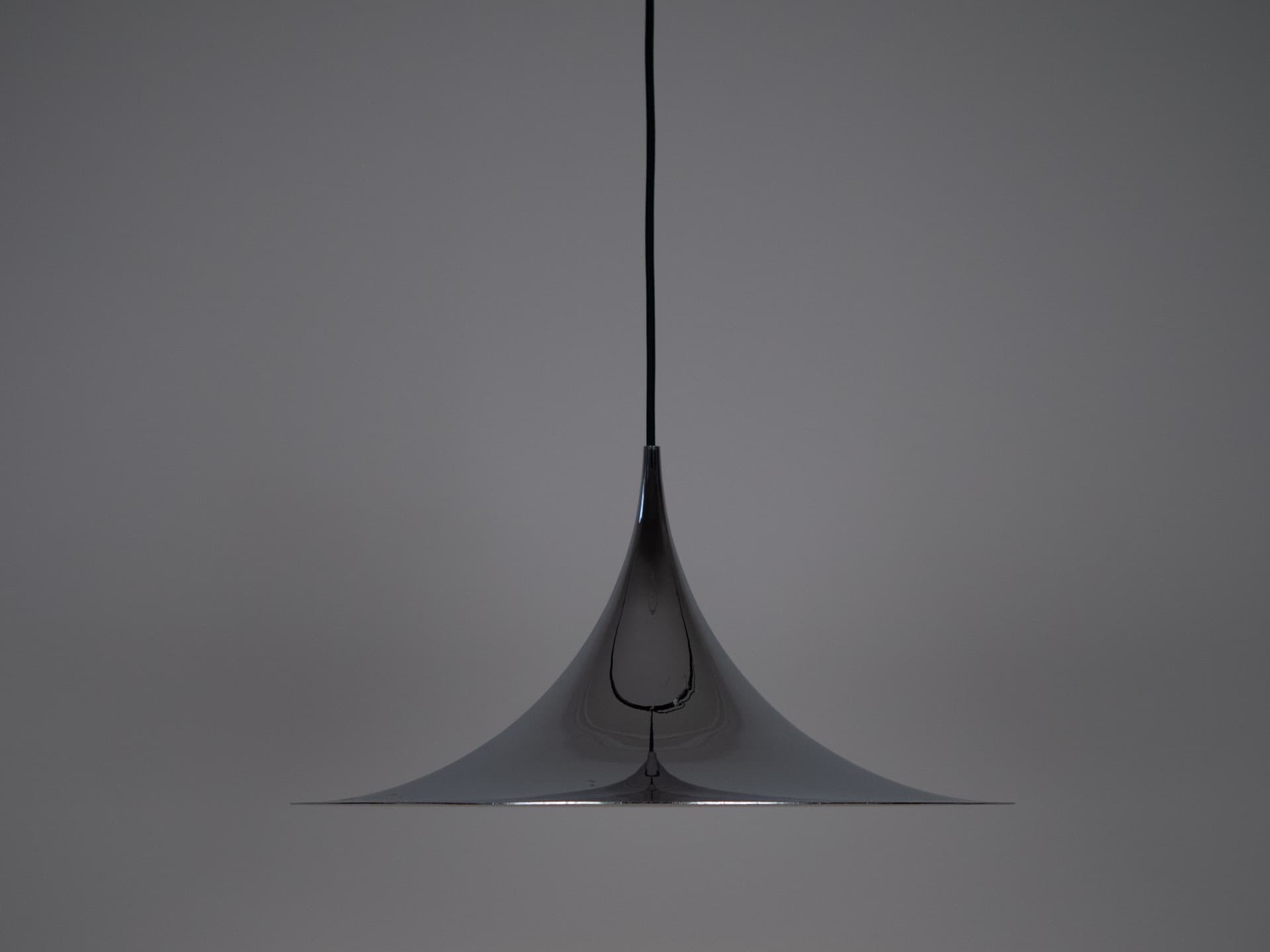 Lampa wisząca Semi, srebrny, metal, proj. C. Bonderup, T. Thorup, Fog & Mørup, Dania, lata 60. - 226180