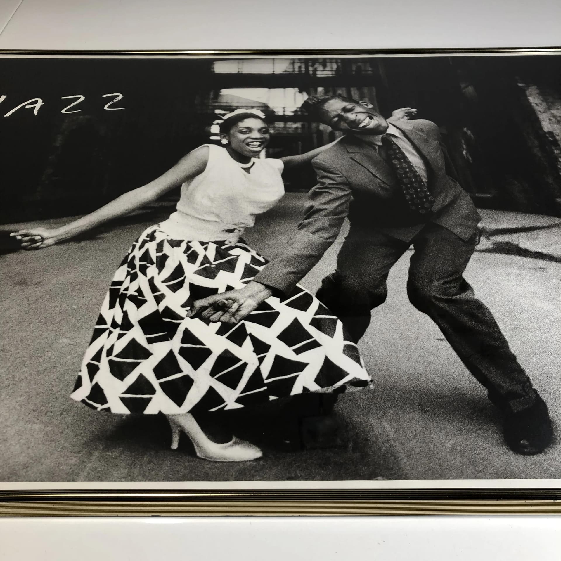 Plakat Jazz, czarno-biały, papier, aut. G. Stern, Wielka Brytania, lata 80., 70x50 cm - 16487