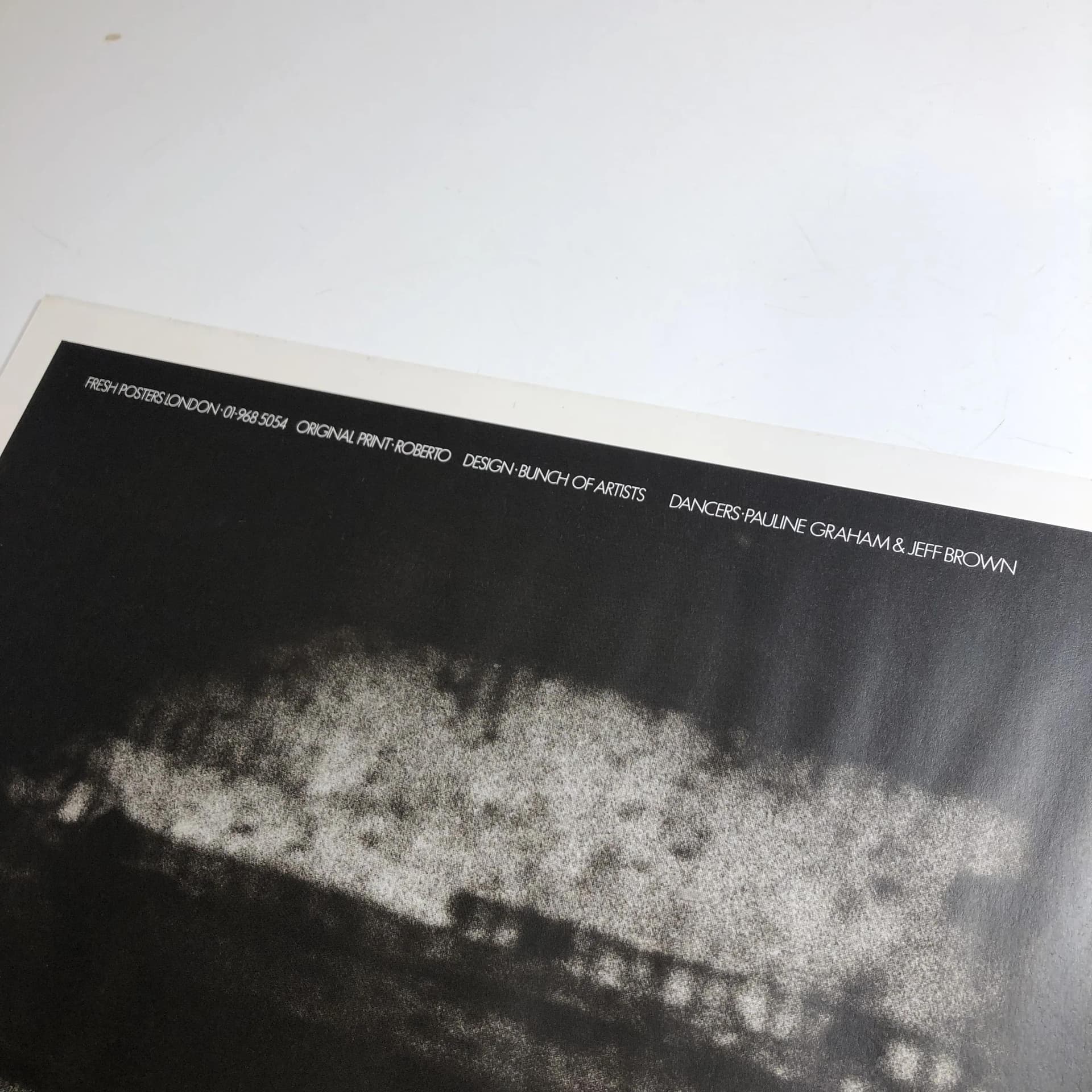 Plakat Jazz, czarno-biały, papier, aut. G. Stern, Wielka Brytania, lata 80., 70x50 cm - 16488