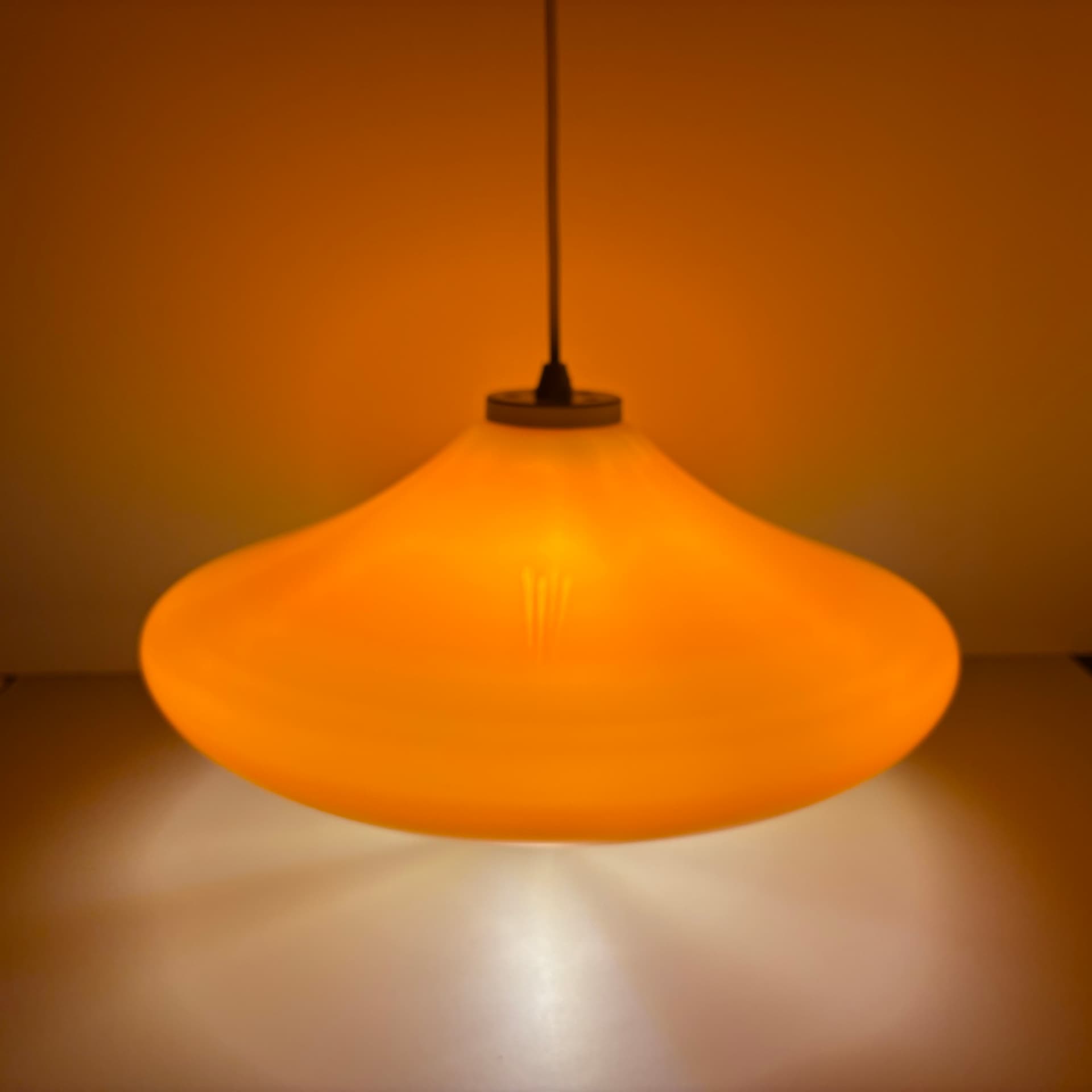 Lampa wisząca Space Age, pomarańczowy, akryl, Niemcy, lata 70. - 226216