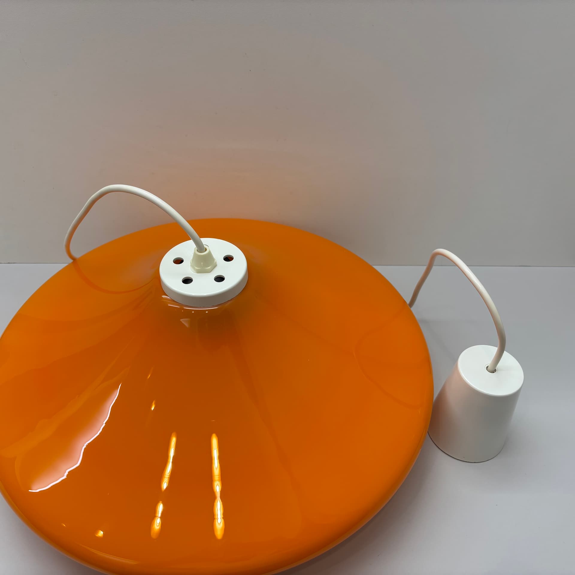 Lampa wisząca Space Age, pomarańczowy, akryl, Niemcy, lata 70. - 226221