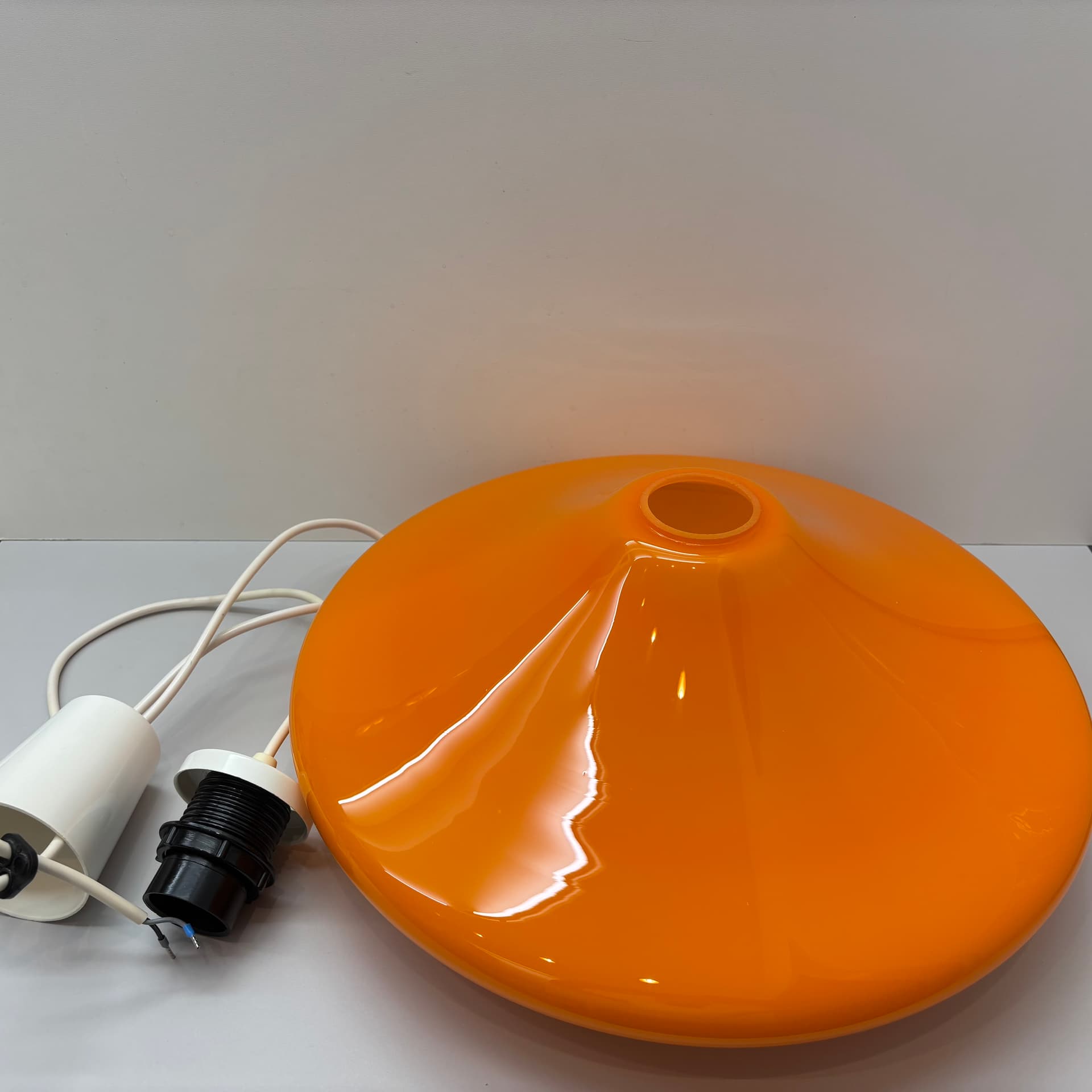 Lampa wisząca Space Age, pomarańczowy, akryl, Niemcy, lata 70. - 226229