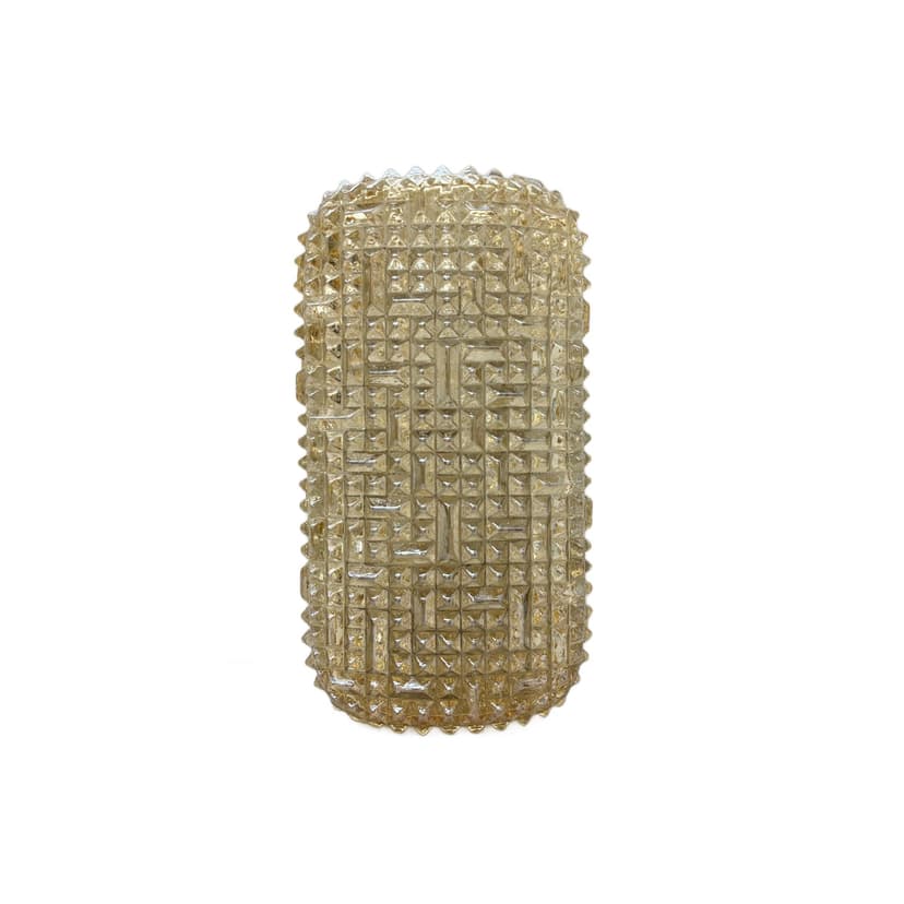 Kinkiet, szkło złoty, Glashütte Limburg, Niemcy, lata 70.