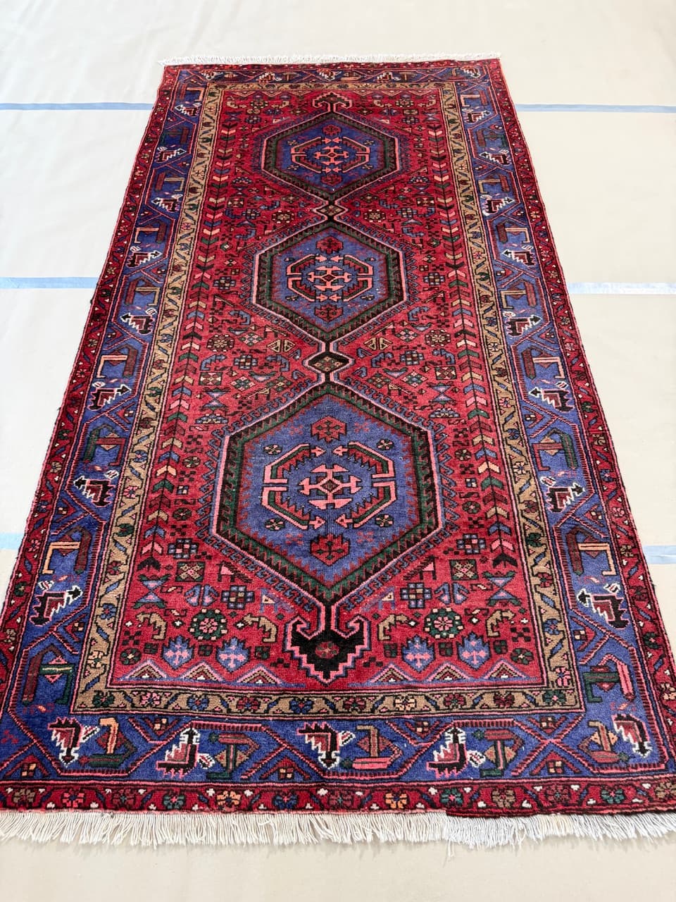 Runner Hamadan 285x145 cm, multicolor wool, Iran - 226244