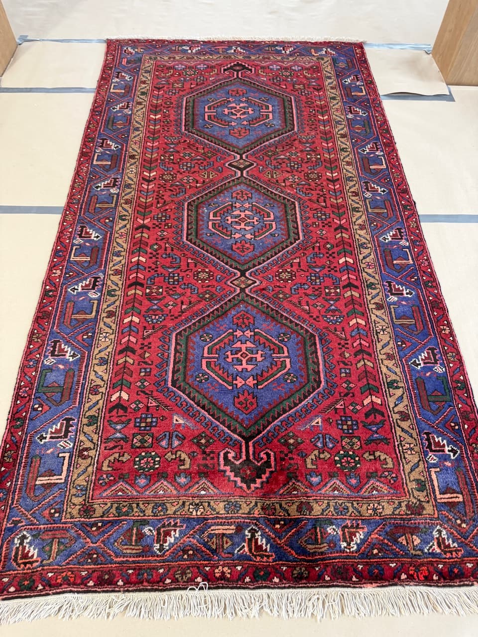 Runner Hamadan 285x145 cm, multicolor wool, Iran - 226252
