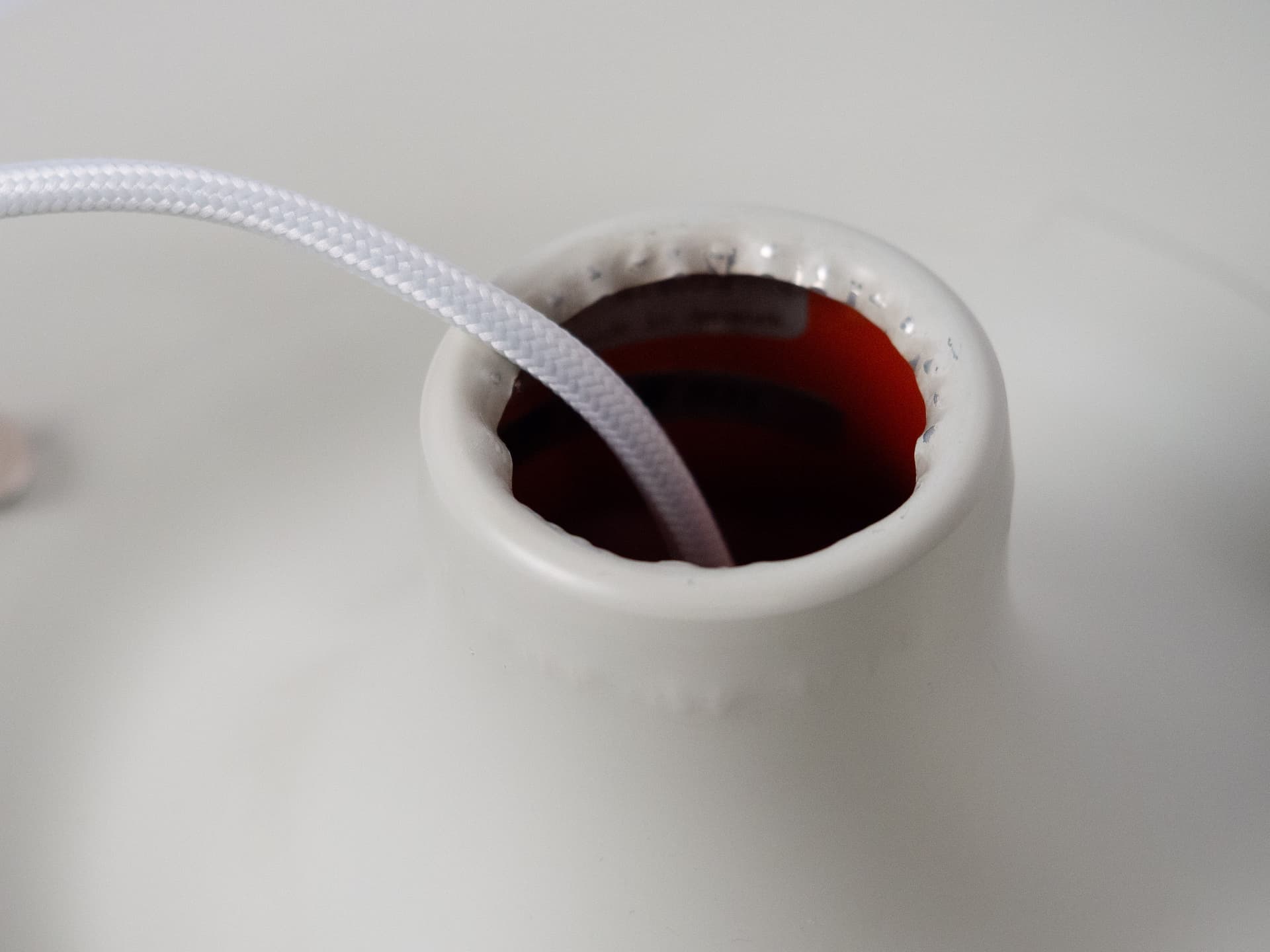 Lampa wisząca PH 5, biały, metal, proj. P. Henningsen, Louis Poulsen, Dania, lata 80. - 226306