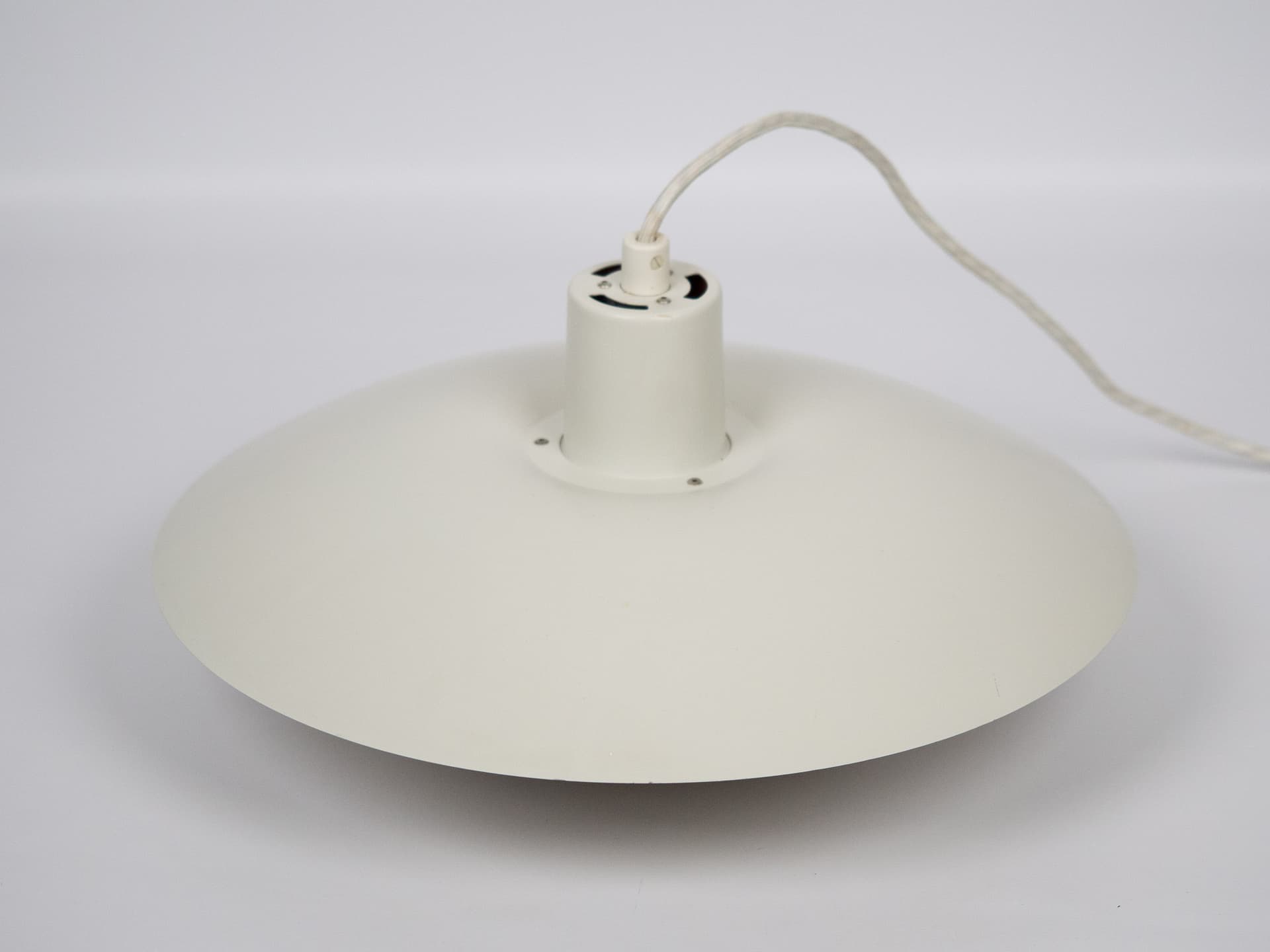 Lampa wisząca PH 4/3, biały, aluminium, proj. P. Henningsen, Louis Poulsen, Dania, lata 90. - 226328