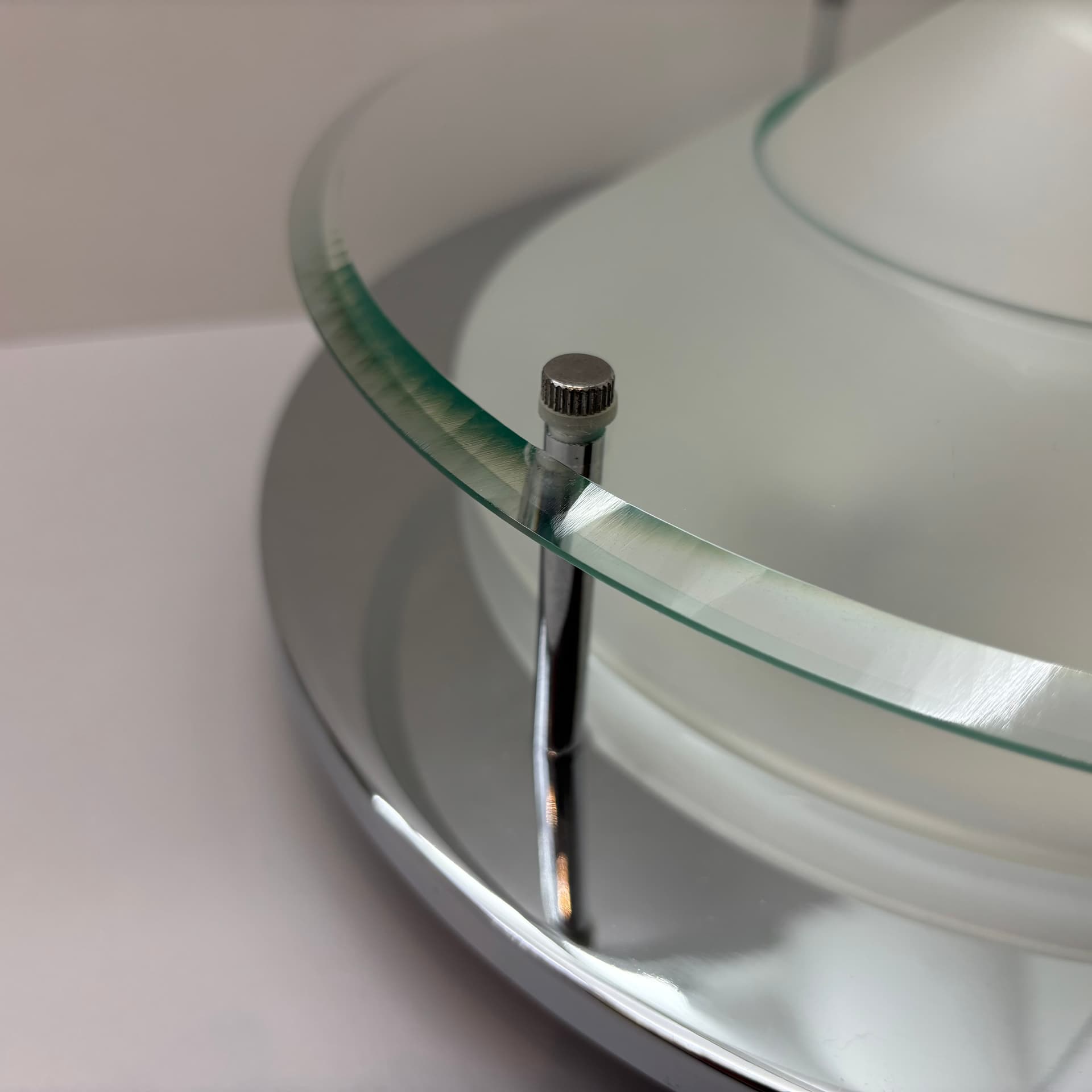 Kinkiet, Plafon, srebrny, szkło chrom stal, Briloner Leuchten, Niemcy, lata 90. - 226338