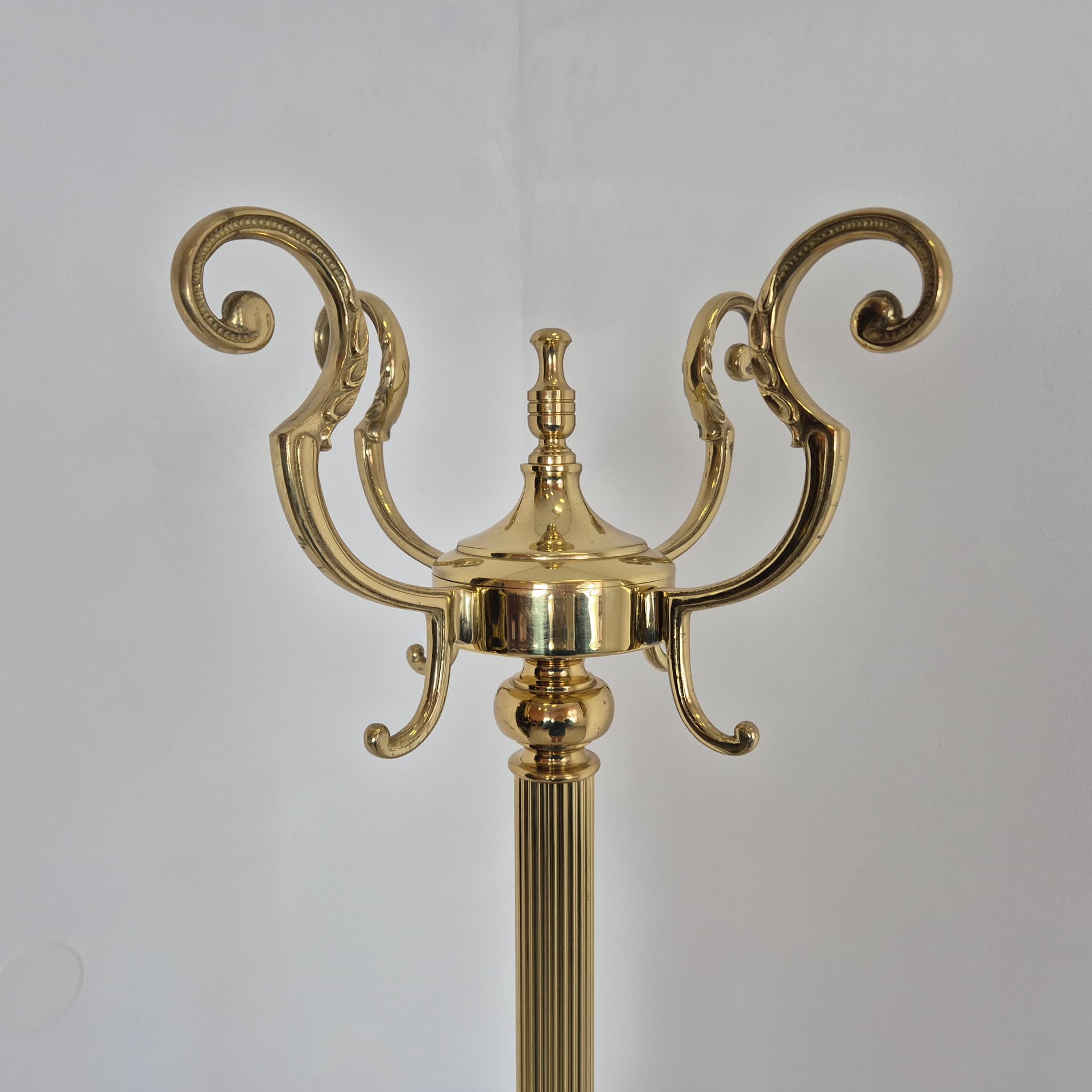 Standing coat rack, gold brass, Germany, 1960s. - 226449