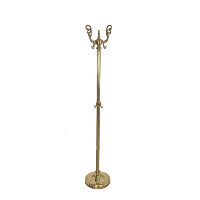 Standing coat rack, gold brass, Germany, 1960s. - DIMENSION