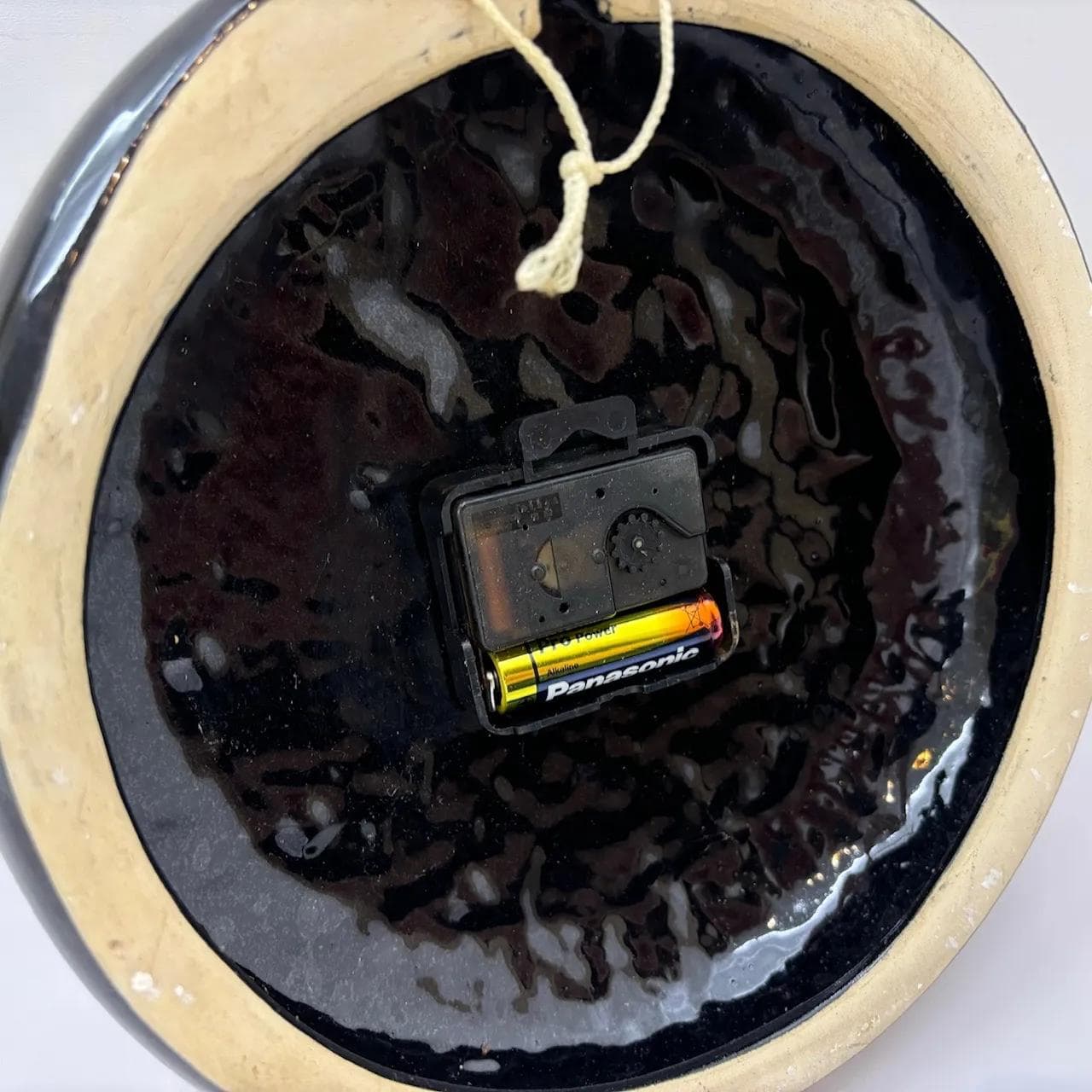 Zegar ścienny, kobaltowy, porcelit, Niemcy, lata 70. - 16593