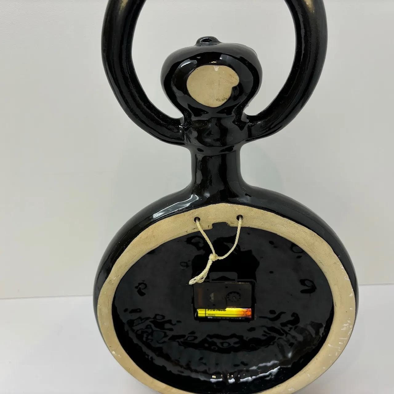 Zegar ścienny, kobaltowy, porcelit, Niemcy, lata 70. - 16594