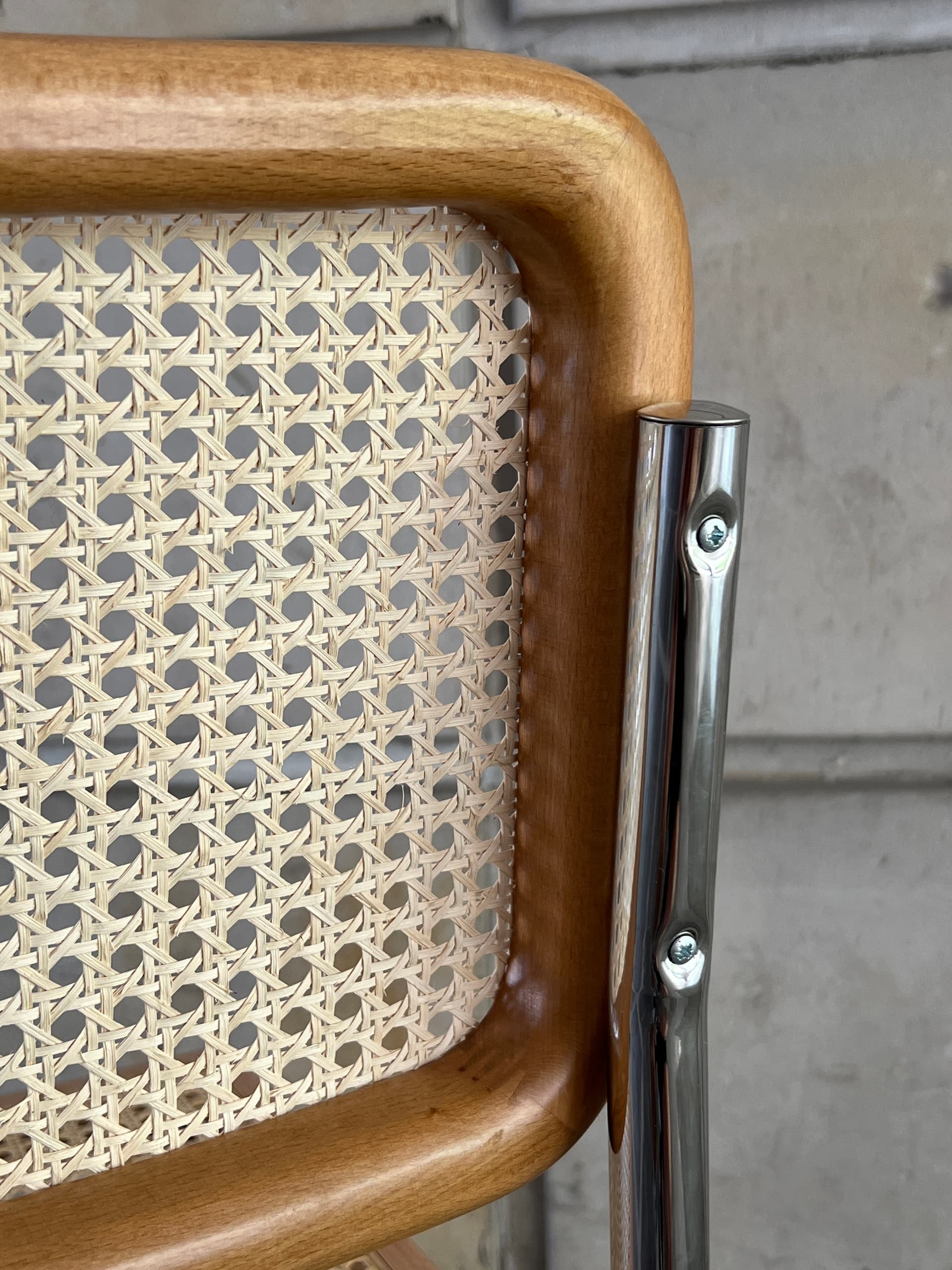 Krzesło z giętej stali wg proj. M.Breuer, Bauhaus, miodowe - 226598