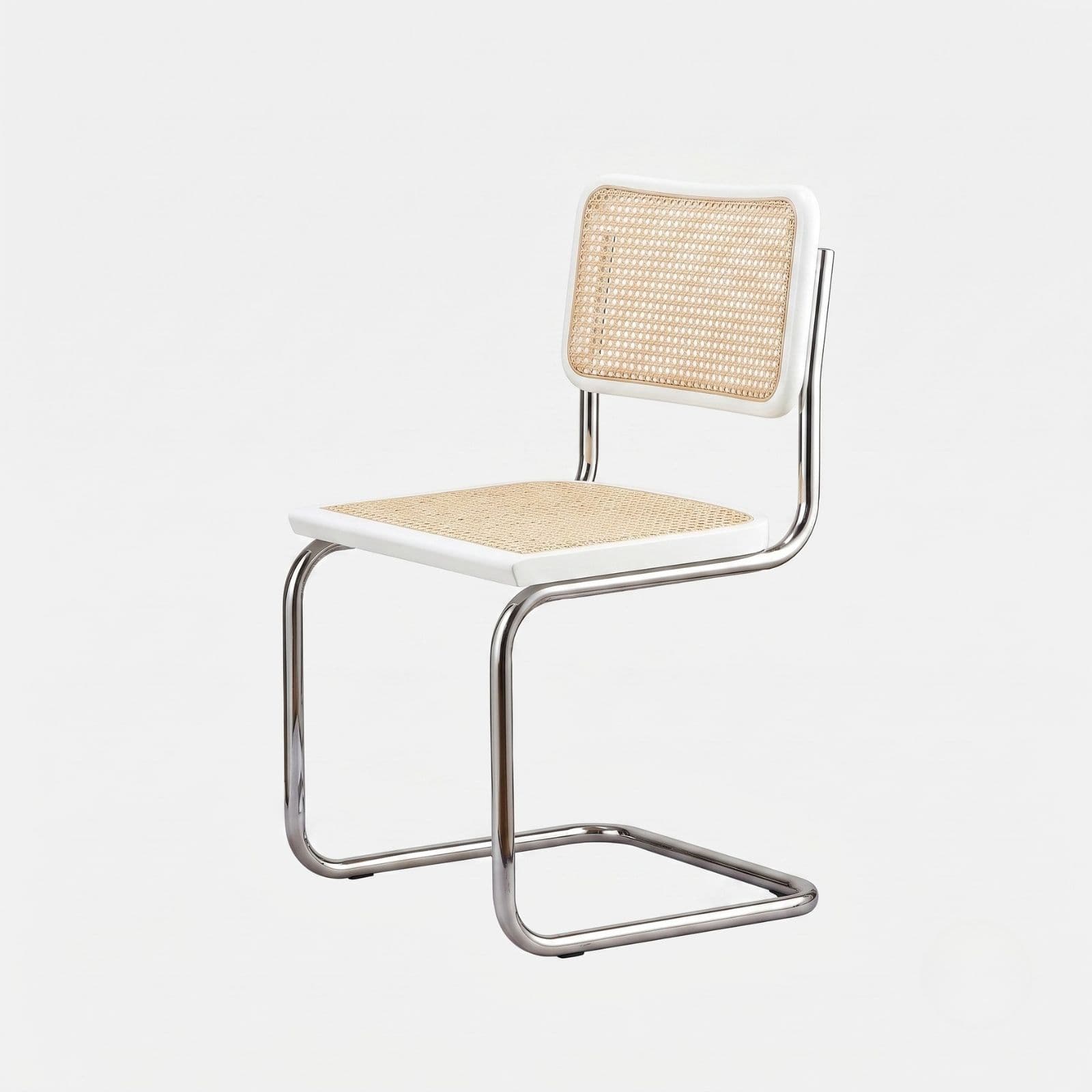 Krzesło z giętej stali wg proj. Cesca, M. Breuer, Bauhaus, białe - 352340