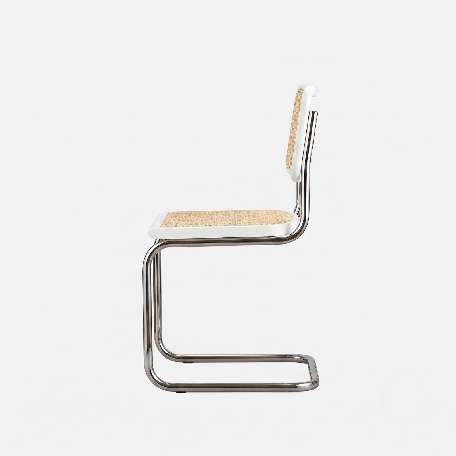 Krzesło z giętej stali wg proj. Cesca, M. Breuer, Bauhaus, białe - 352342