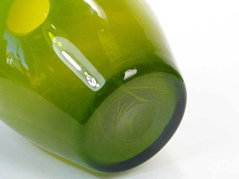 Vase, olive green, glass, Ząbkowice, Poland, 1980s. - 226663