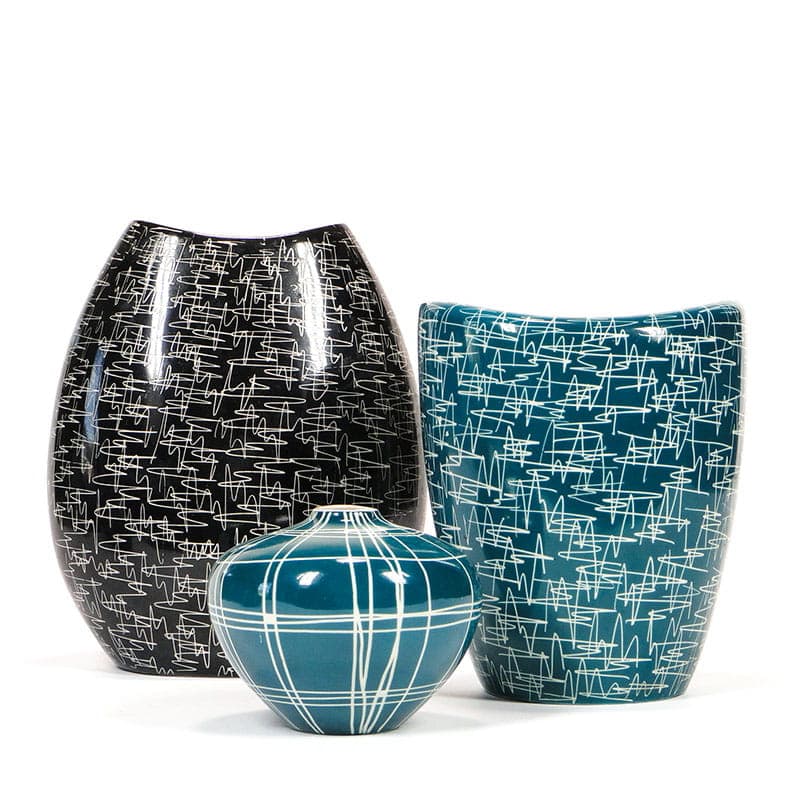 Vase New Look, multicolor vitrified stoneware, Chodzież, Poland, 1950s. - 226919