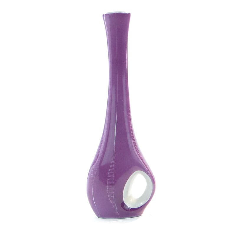 Vase with Openwork, purple, porcelain, Institute of Industrial Design, Ćmielów, Poland, 1960s. - 226985