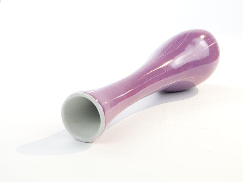 Vase with Openwork, purple, porcelain, Institute of Industrial Design, Ćmielów, Poland, 1960s. - 226981