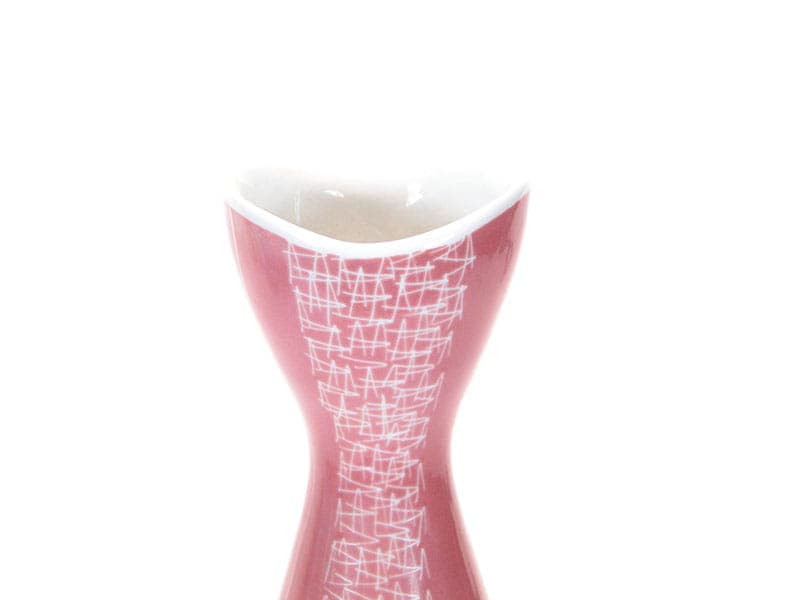 Vase Bowling Pin, pink porcelain, by Z. Przybyszewska, Poland, 1950s. - 226989