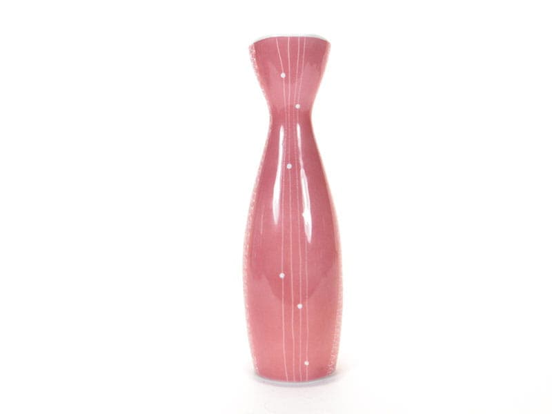 Vase Bowling Pin, pink porcelain, by Z. Przybyszewska, Poland, 1950s. - 226990