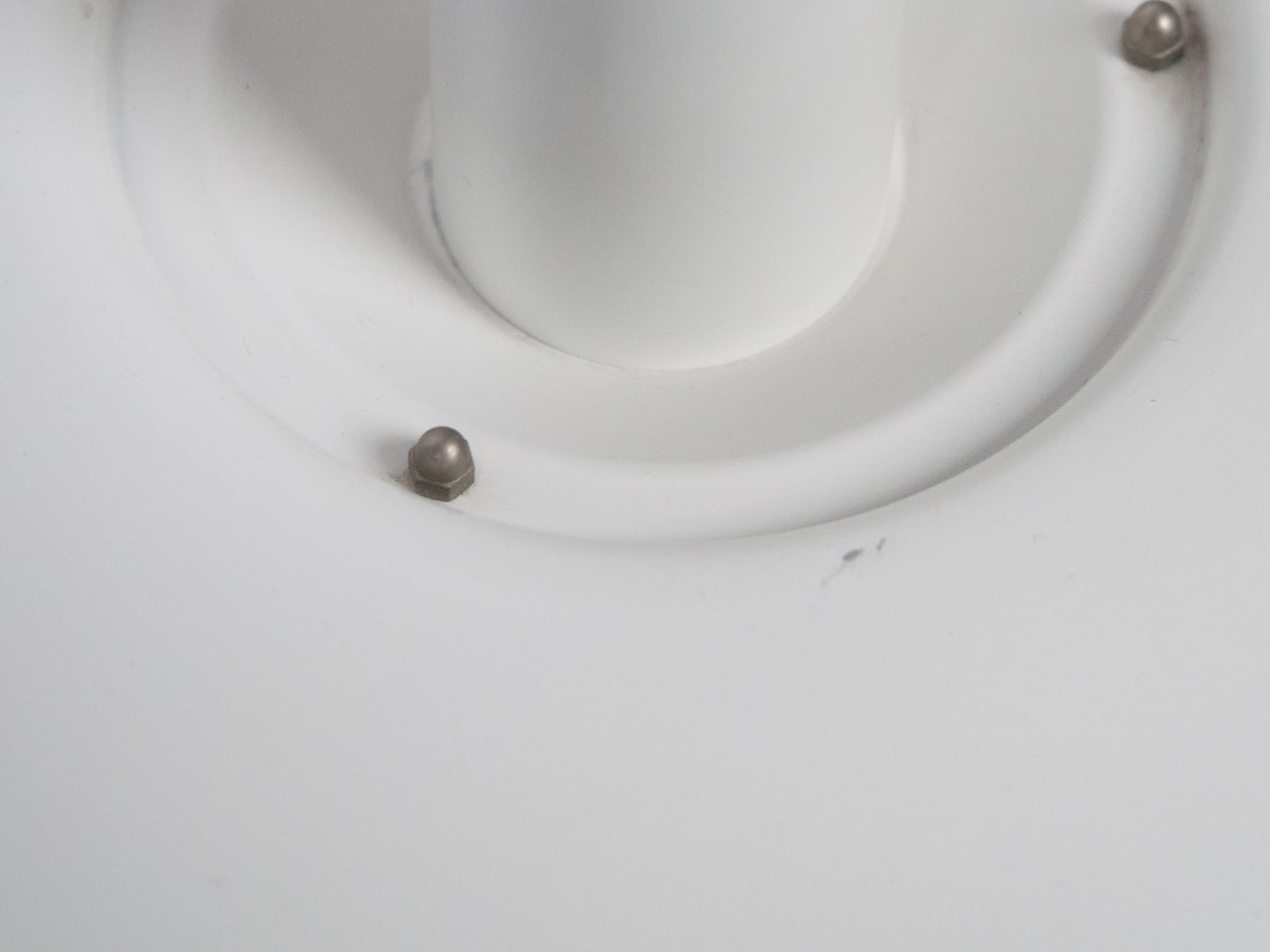 Lampa wisząca, aluminium biały, proj. K. Wiborg, Jeka, Dania, lata 80. - 227056