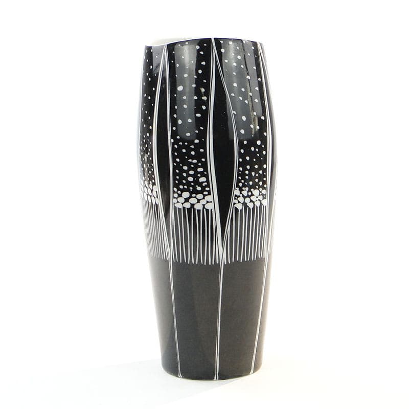 Vase, black white, porcelain, Zakłady Porcelany Stołowej Karolina, Poland, 1960s - 227065