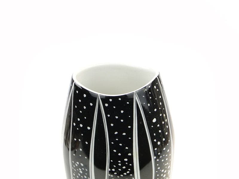 Vase, black white, porcelain, Zakłady Porcelany Stołowej Karolina, Poland, 1960s - 227063