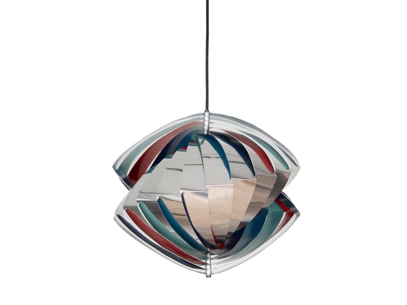 Lampa wisząca Konkylie, multikolor, aluminium, proj. L. Weisdorf, Lyfa, Dania, lata 60.