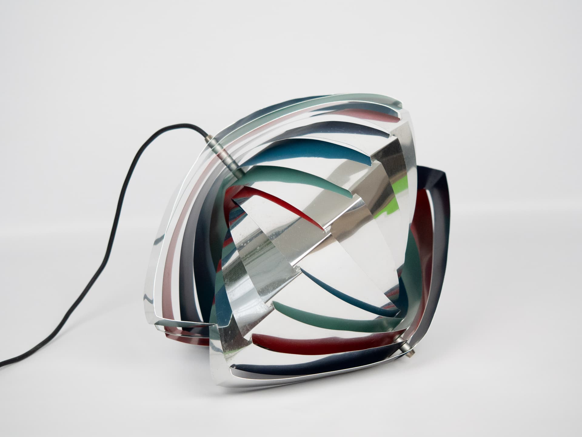 Pendant lamp Konkylie, multicolor aluminum, by L. Weisdorf, Lyfa, Denmark, 1960s. - 227087