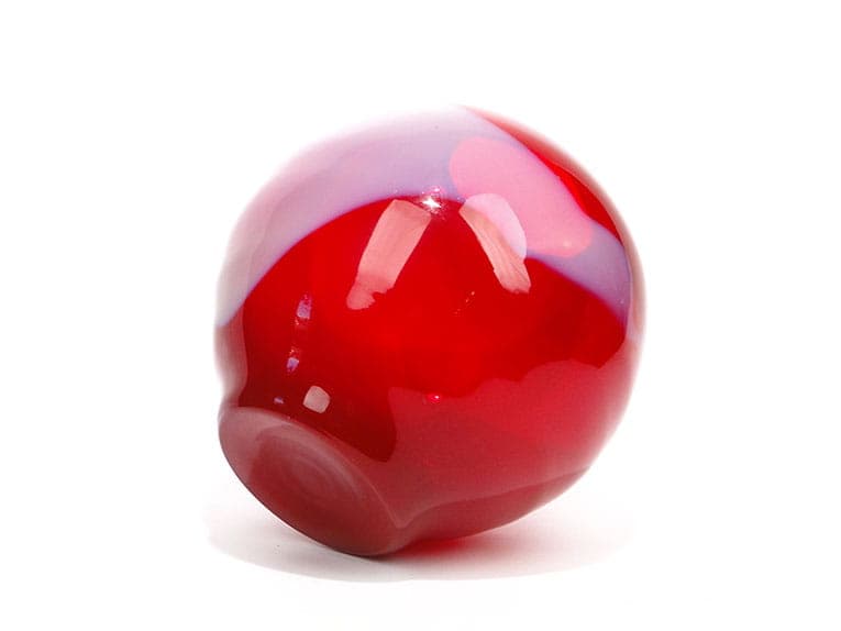 Spherical vase, multicolor, glass, by R. Rosinek, for Huta Szkła Artystycznego 'Barbara', Poland, 1980s. - 227109