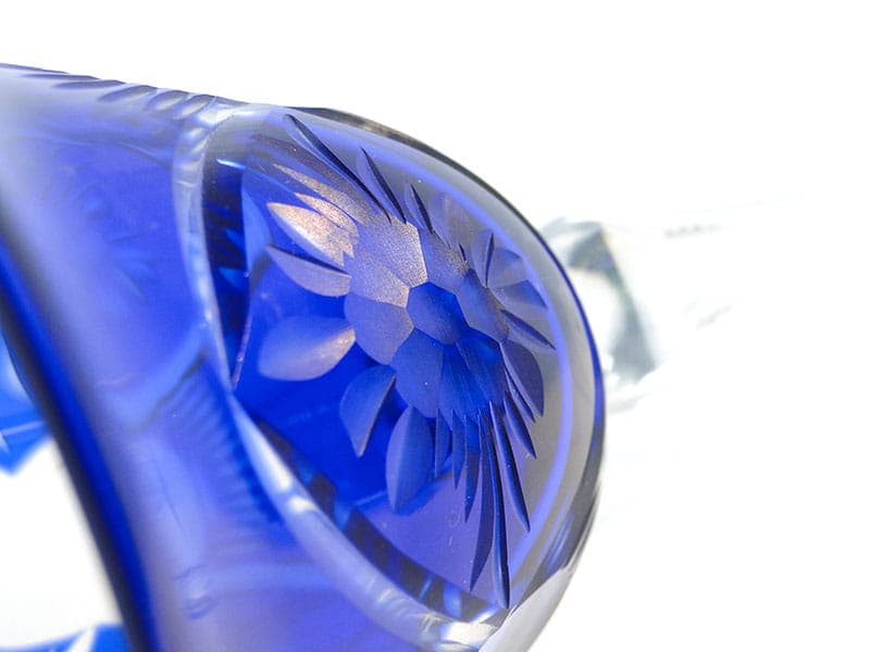 Kielich do wina, kryształ niebieski, Polska, lata 20. - 227113